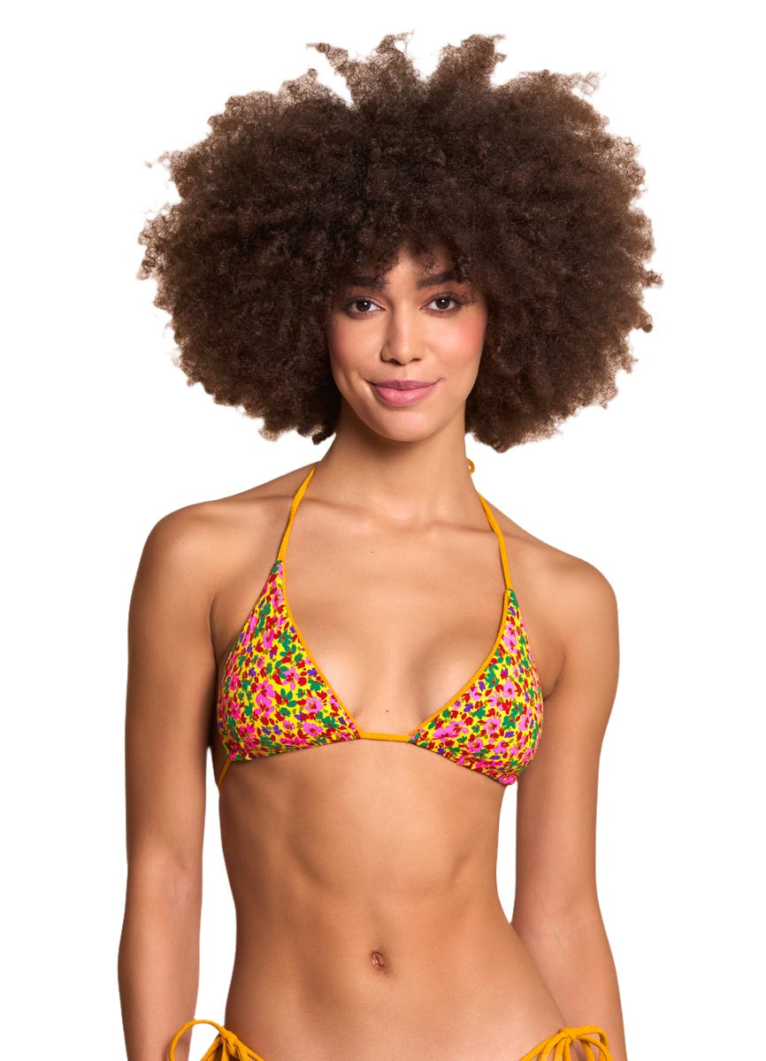 Maaji Sunset Gold Balmy Sliding Triangle Bikini Top