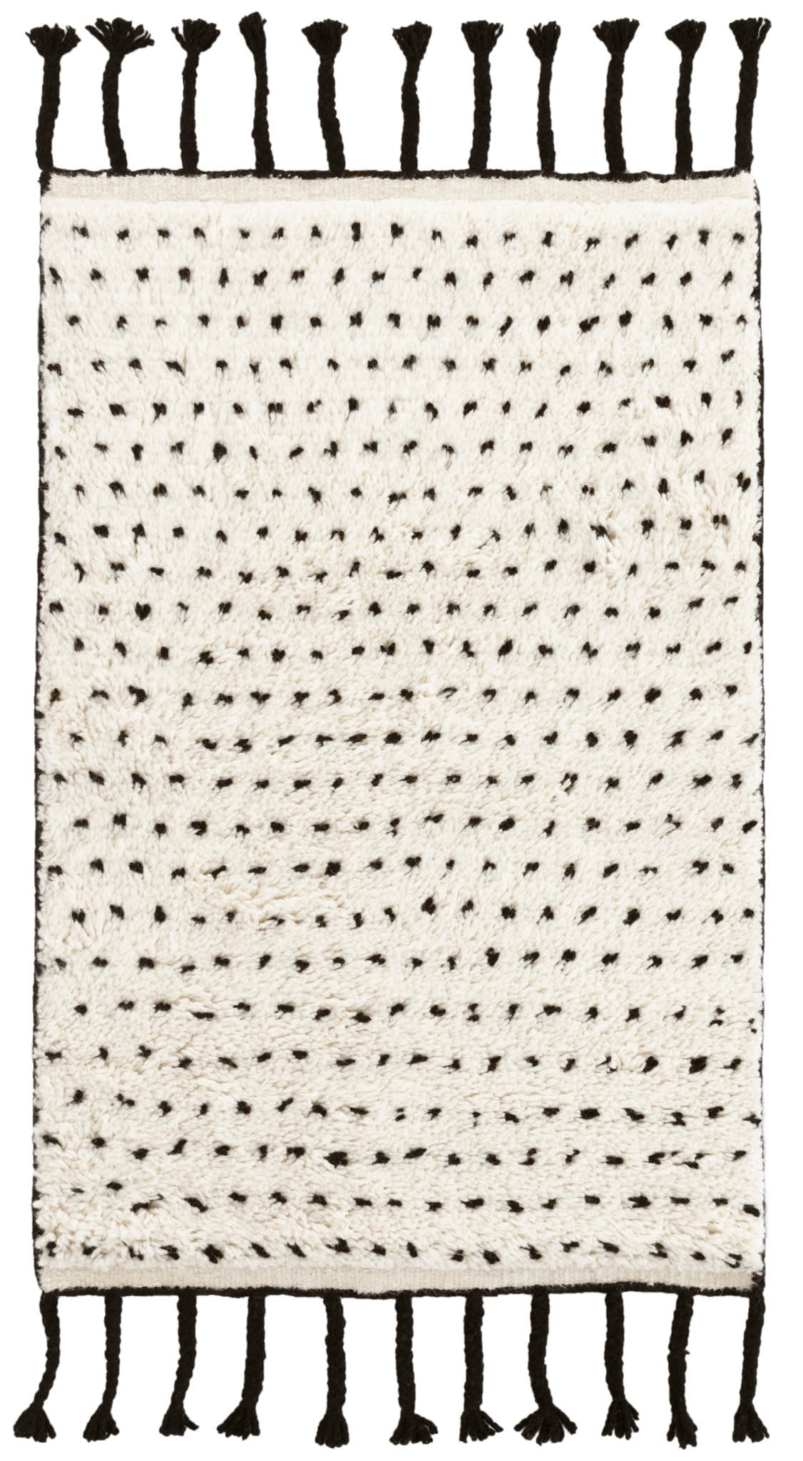 Speck Black Hand Knotted Wool Rug