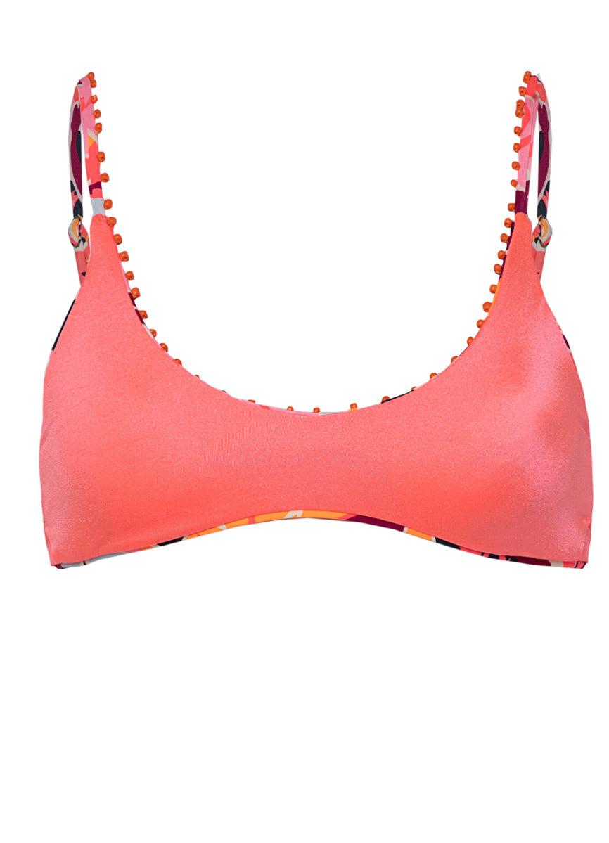 Maaji Coral Leafy Liberties Classic Bralette Bikini Top