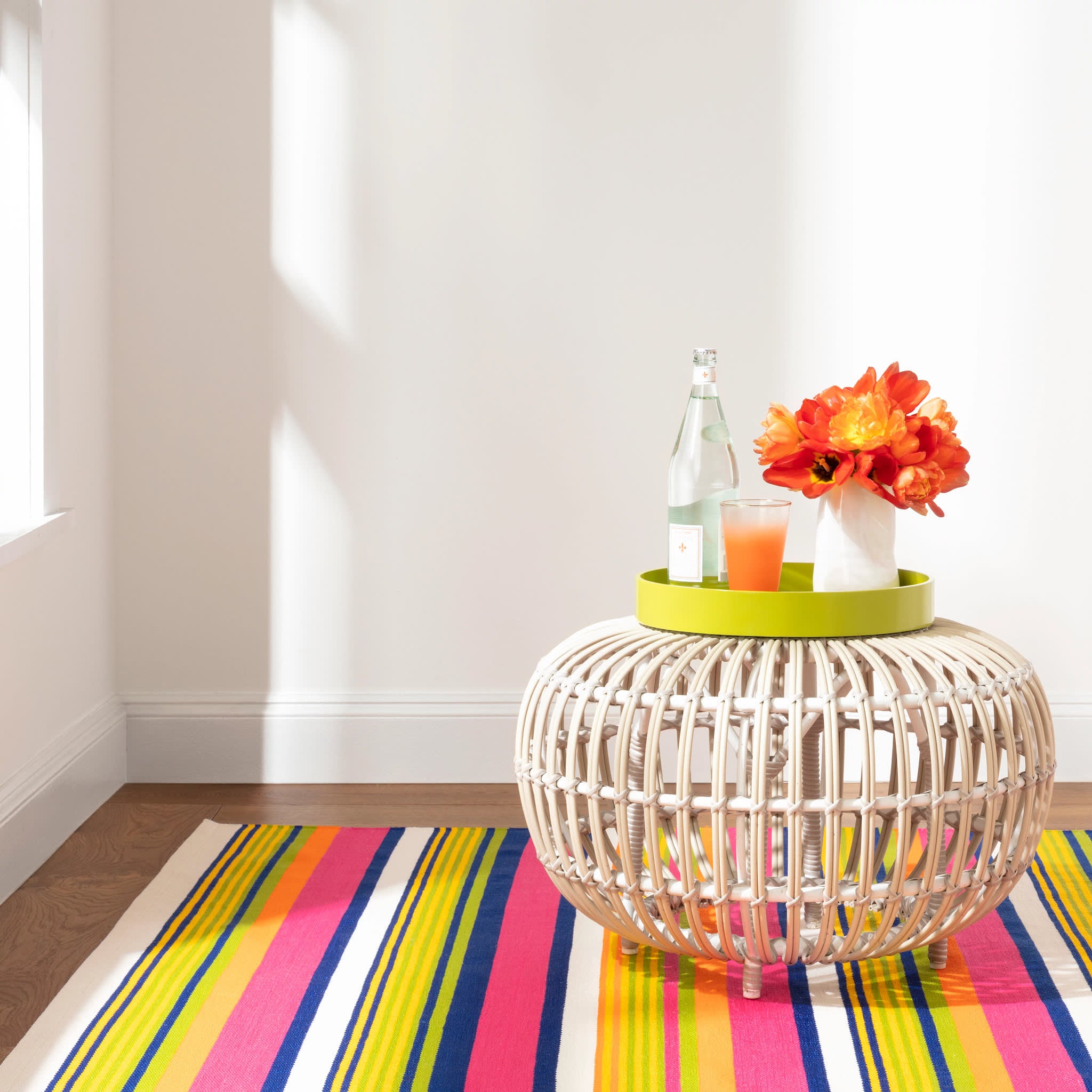 Sunny Stripe Multi Handwoven Indoor/Outdoor Rug