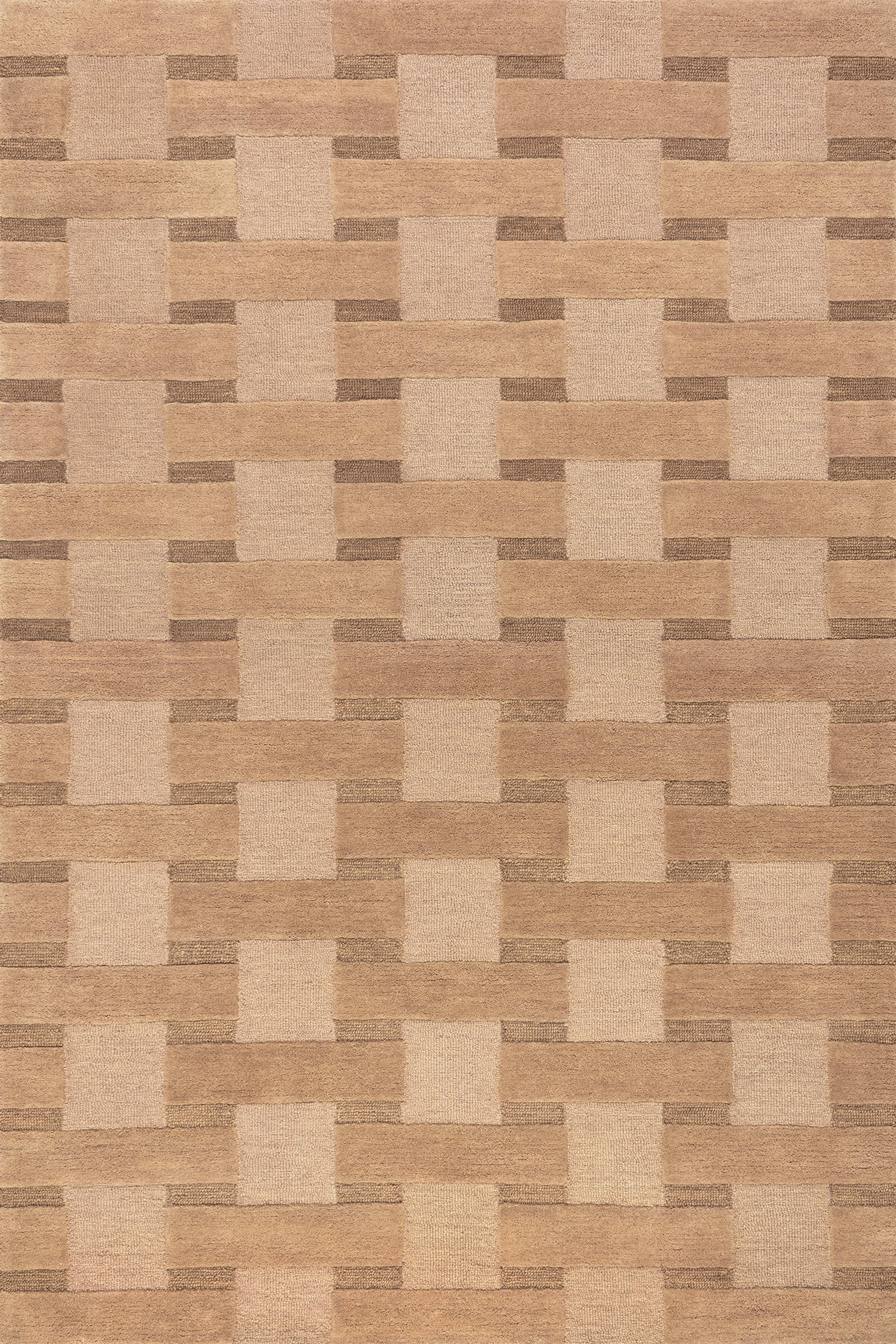 Remy Crosshatch Wool Rug | Brown