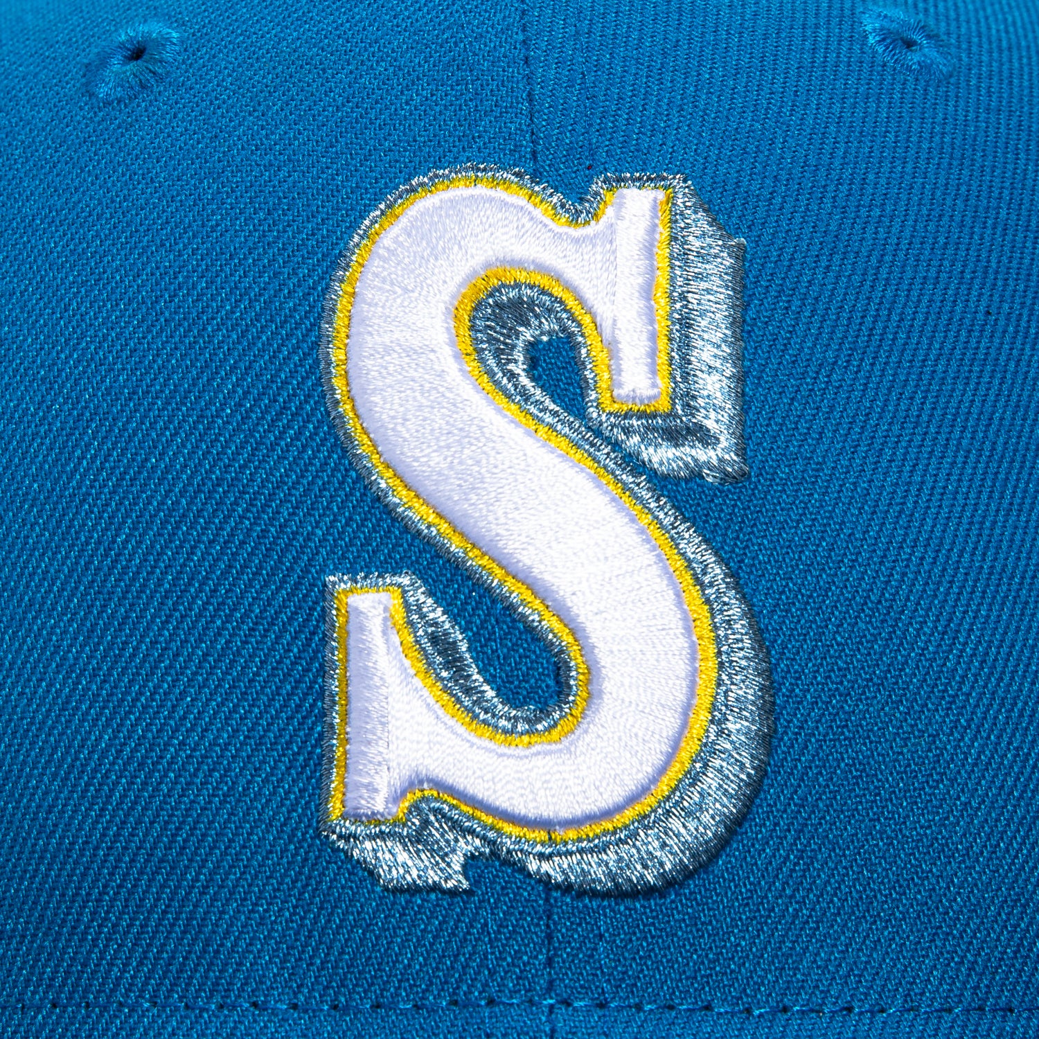 New Era 59Fifty Seattle Mariners 1989 All Star Game Patch Hat - Neon Blue, Navy