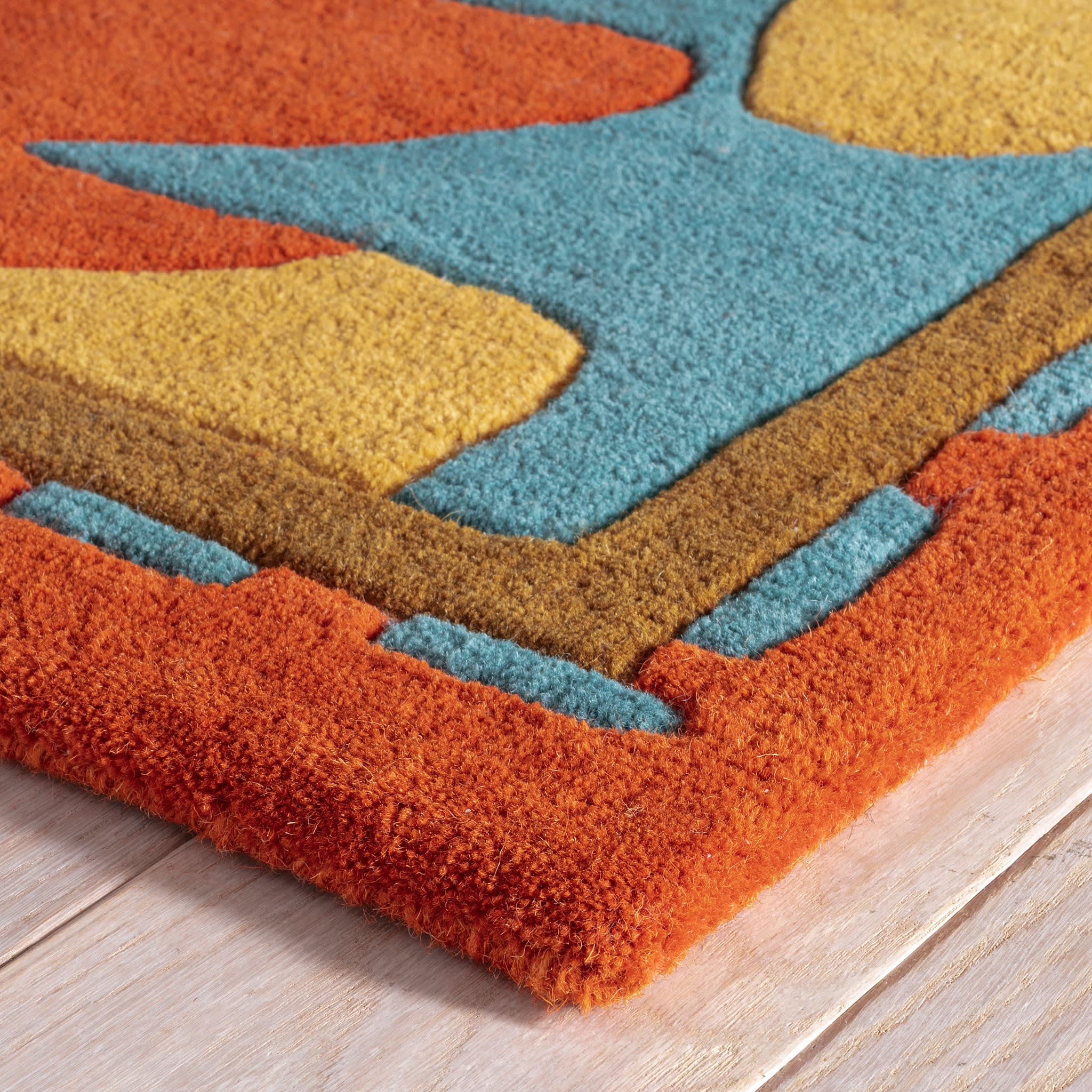 Happy Flower Autumn Hand Tufted Wool Rug