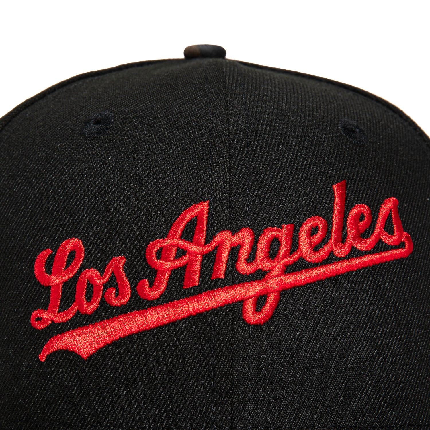 New Era 59Fifty Los Angeles Dodgers 1981 World Series Patch Script Hat - Black, Camo, Red