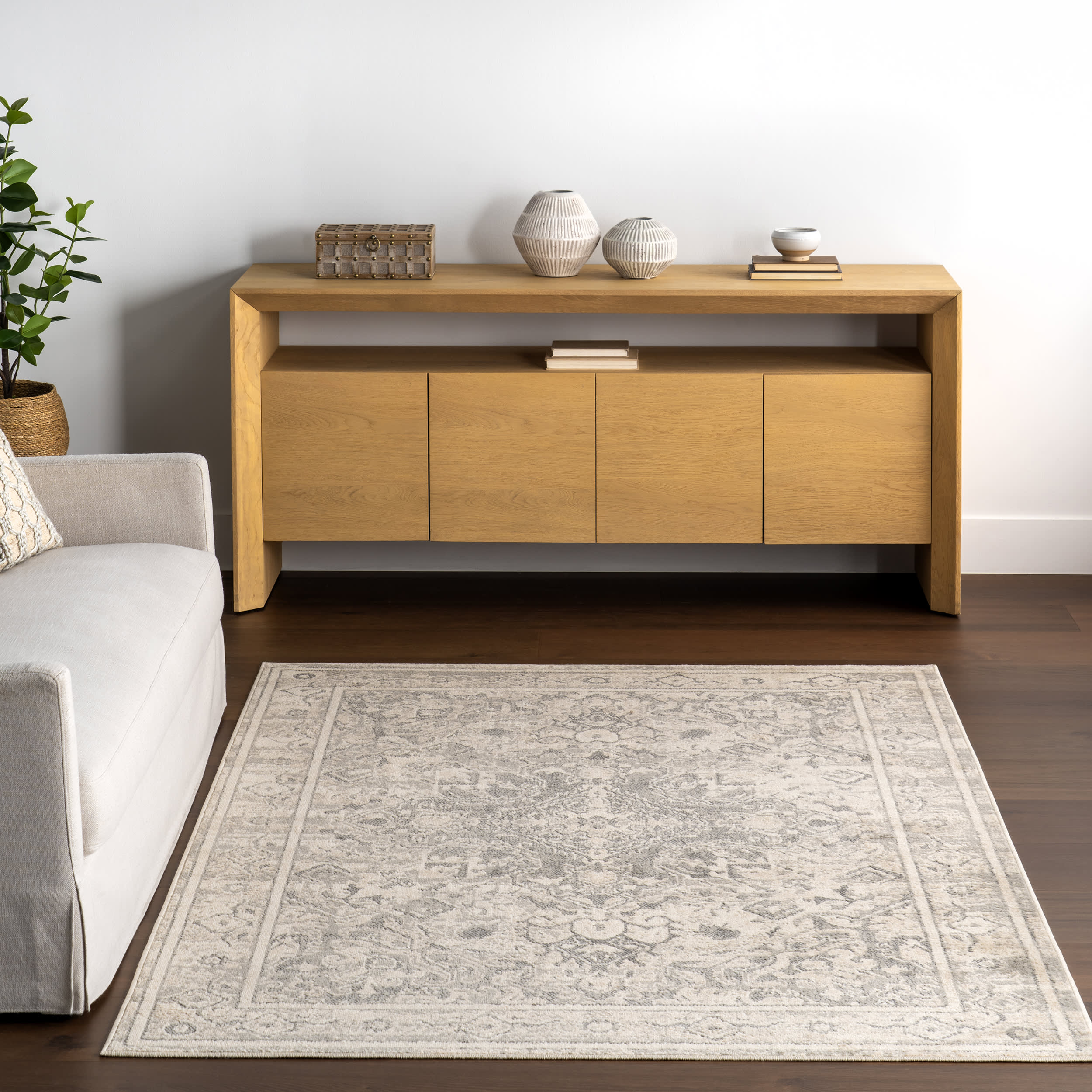 Taisa Medallion Rug | Grey