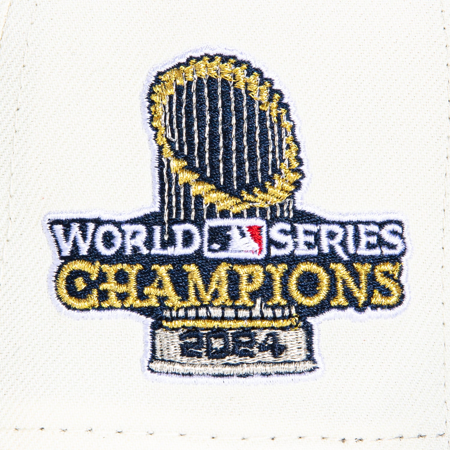 New Era 59Fifty Los Angeles Dodgers 2024 World Series Champions Patch Script Hat - White, Royal