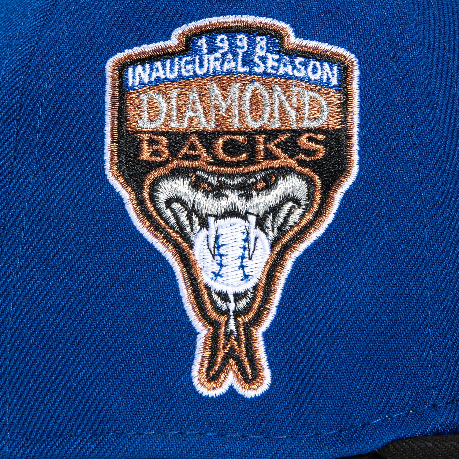 New Era 59Fifty Arizona Diamondbacks Inaugural Patch Script Hat - Royal, Black