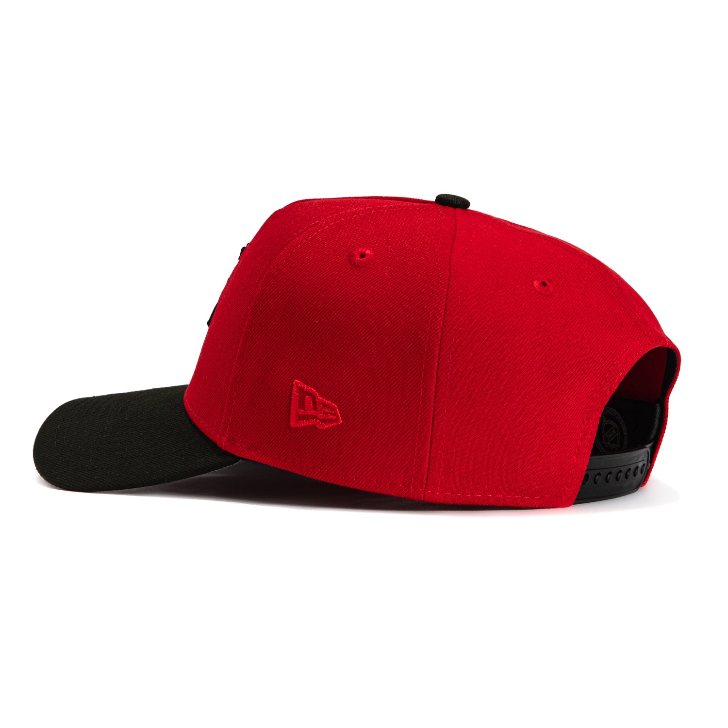 New Era 9Forty A-Frame Chicago Blackhawks Logo Patch Snapback Hat - Red, Black