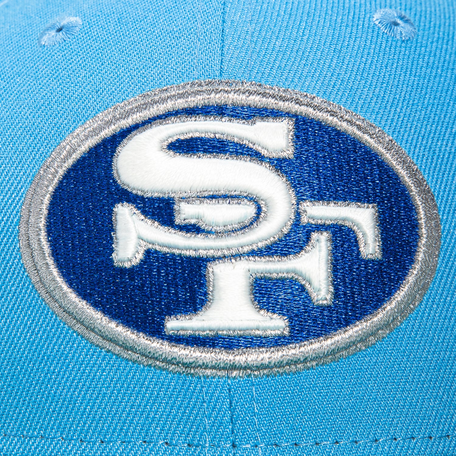 New Era 59Fifty Caribbean Waters San Francisco 49ers 1995 Super Bowl Patch Hat - Light Blue, Teal