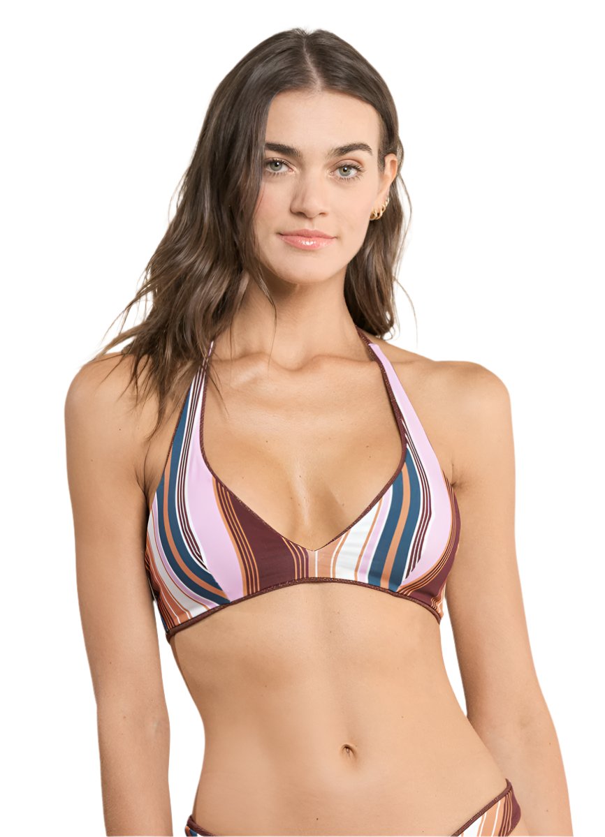 Maaji Mocca Manhattan Halter Bralette Bikini Top