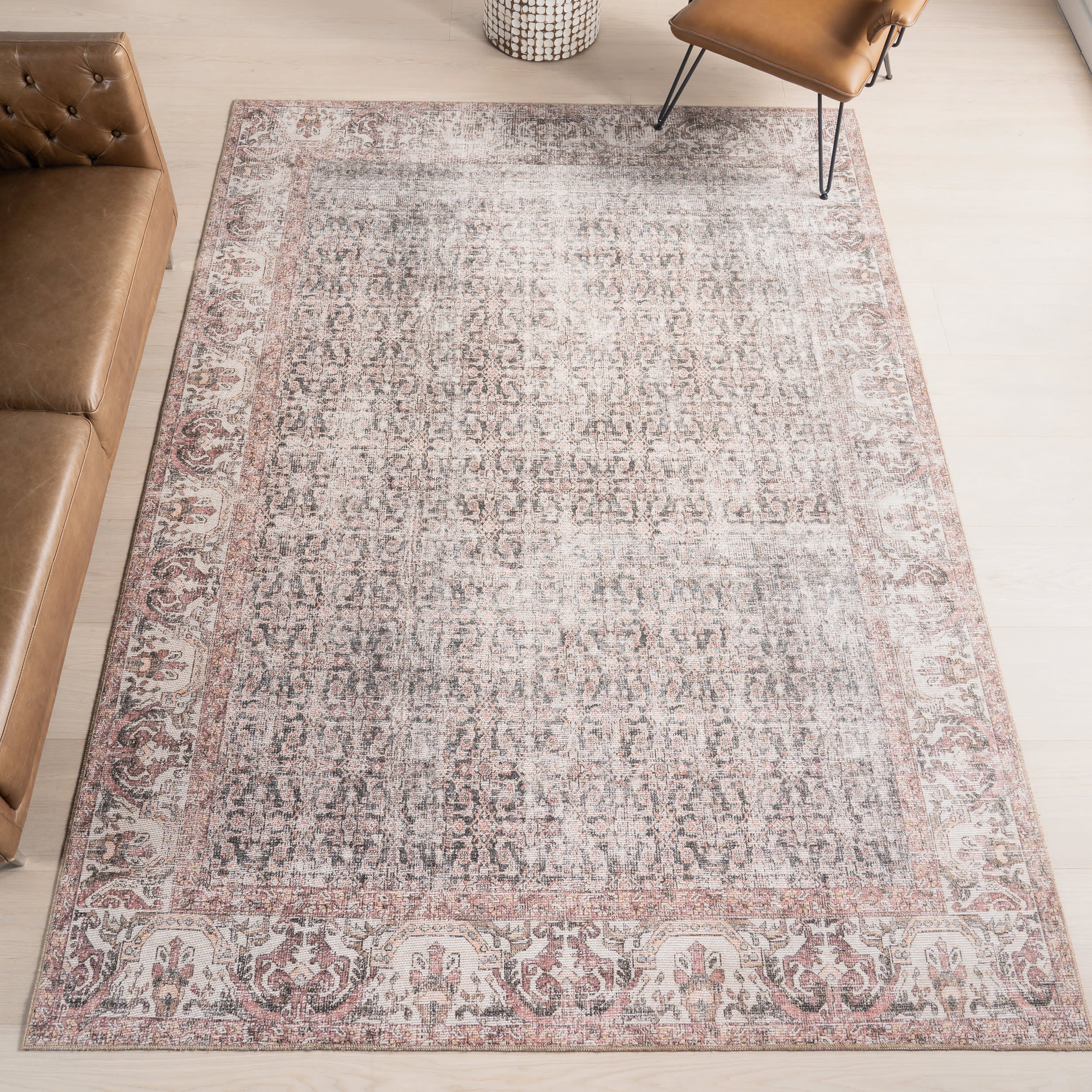 Izara Vintage Rug | Light Grey