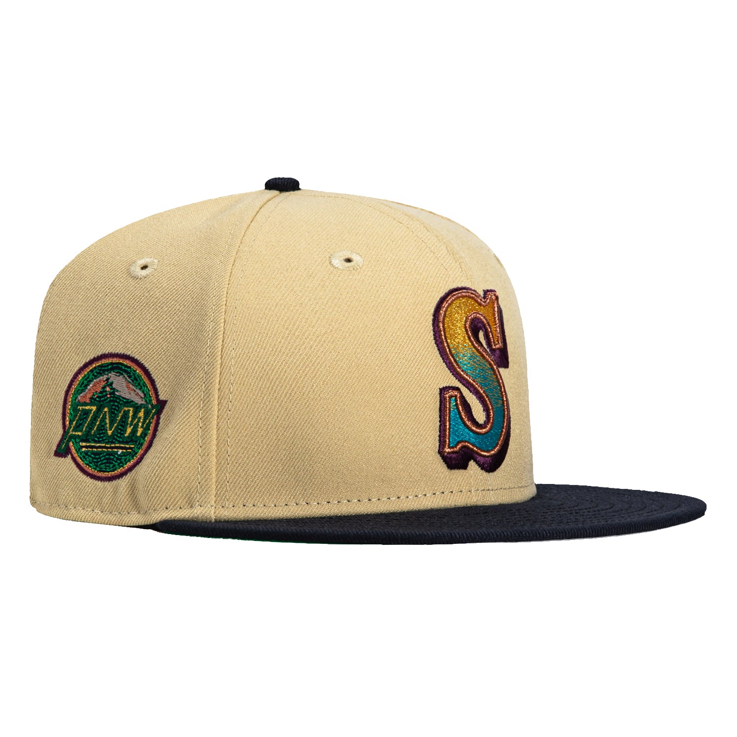 New Era 59Fifty Seattle Mariners PNW Patch Hat - Tan, Navy