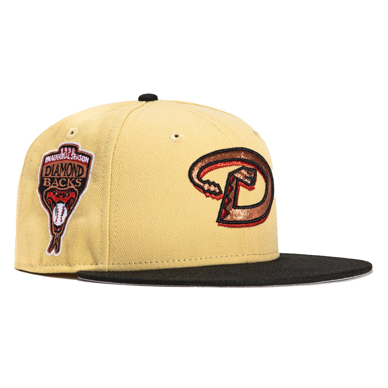 New Era 59Fifty Arizona Diamondbacks Inaugural Patch D Hat - Tan, Black, Sedona Red