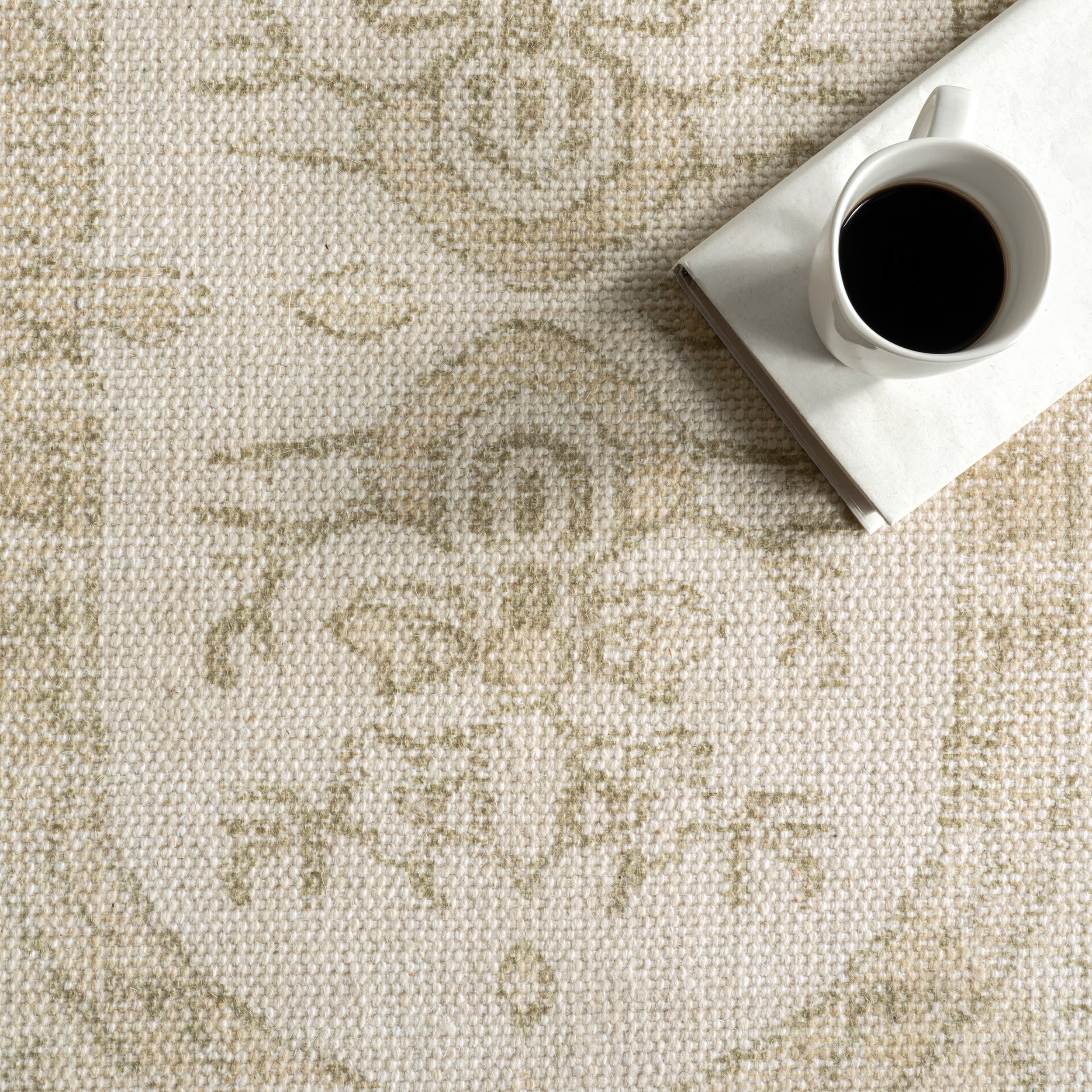 Castellan Medallion Wool and Cotton Rug | Beige