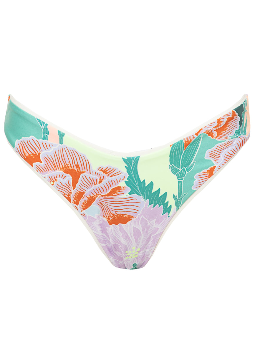 Maaji Shamrock Green Splendour Regular Rise Thin Side Bikini Bottom