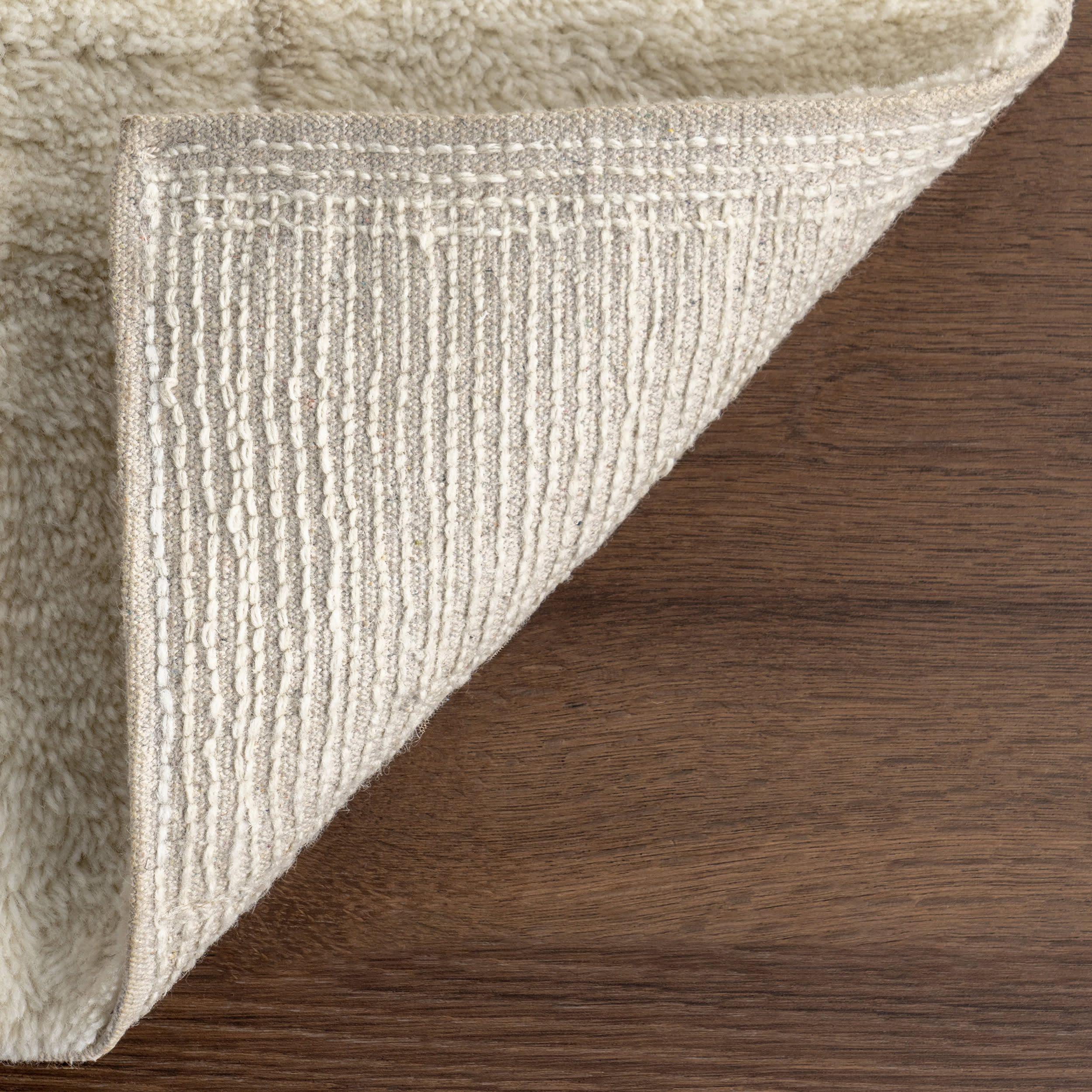 Cove Checked Wool Rug | Ivory