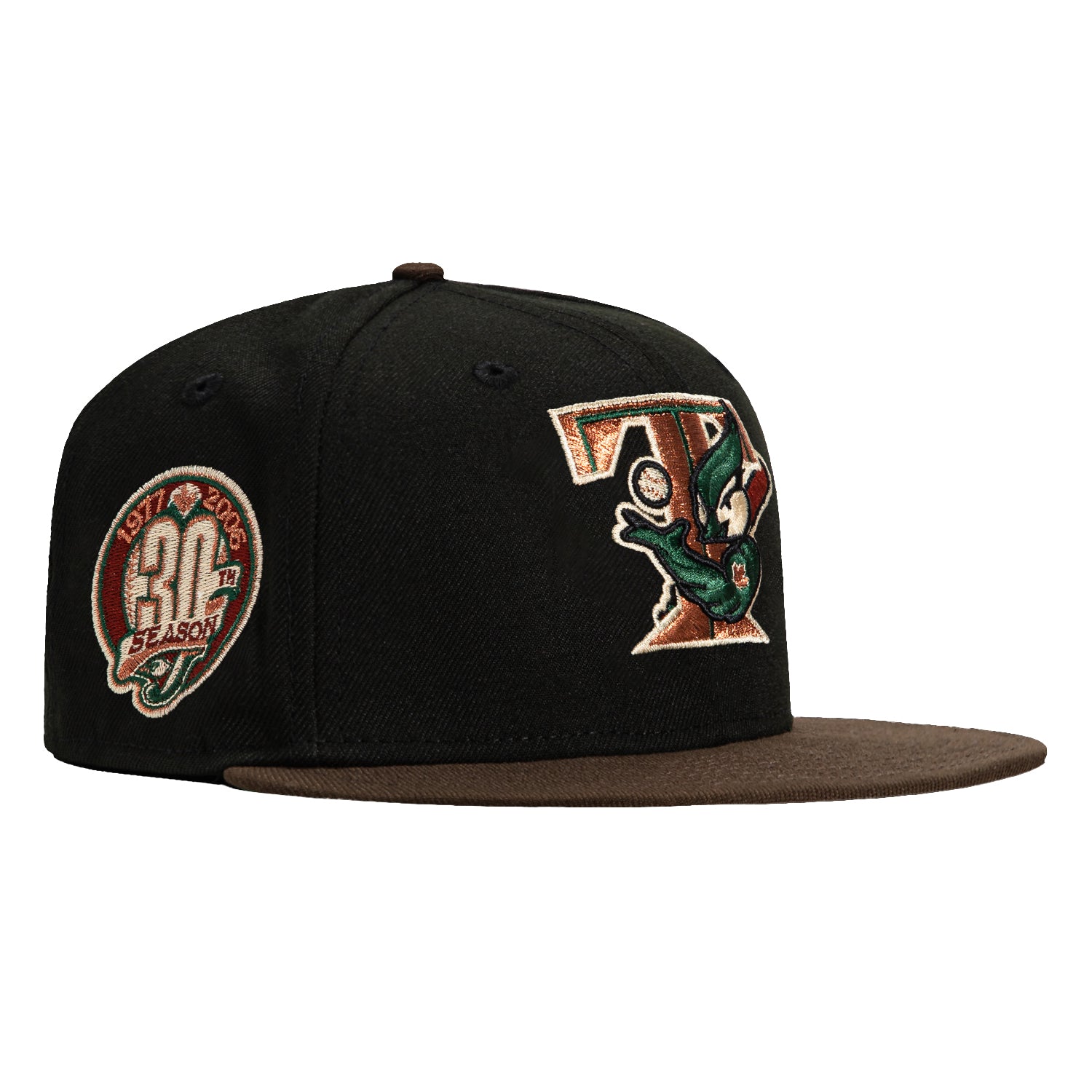 New Era 59Fifty Toronto Blue Jays 30th Anniversary Patch Hat - Black, Brown