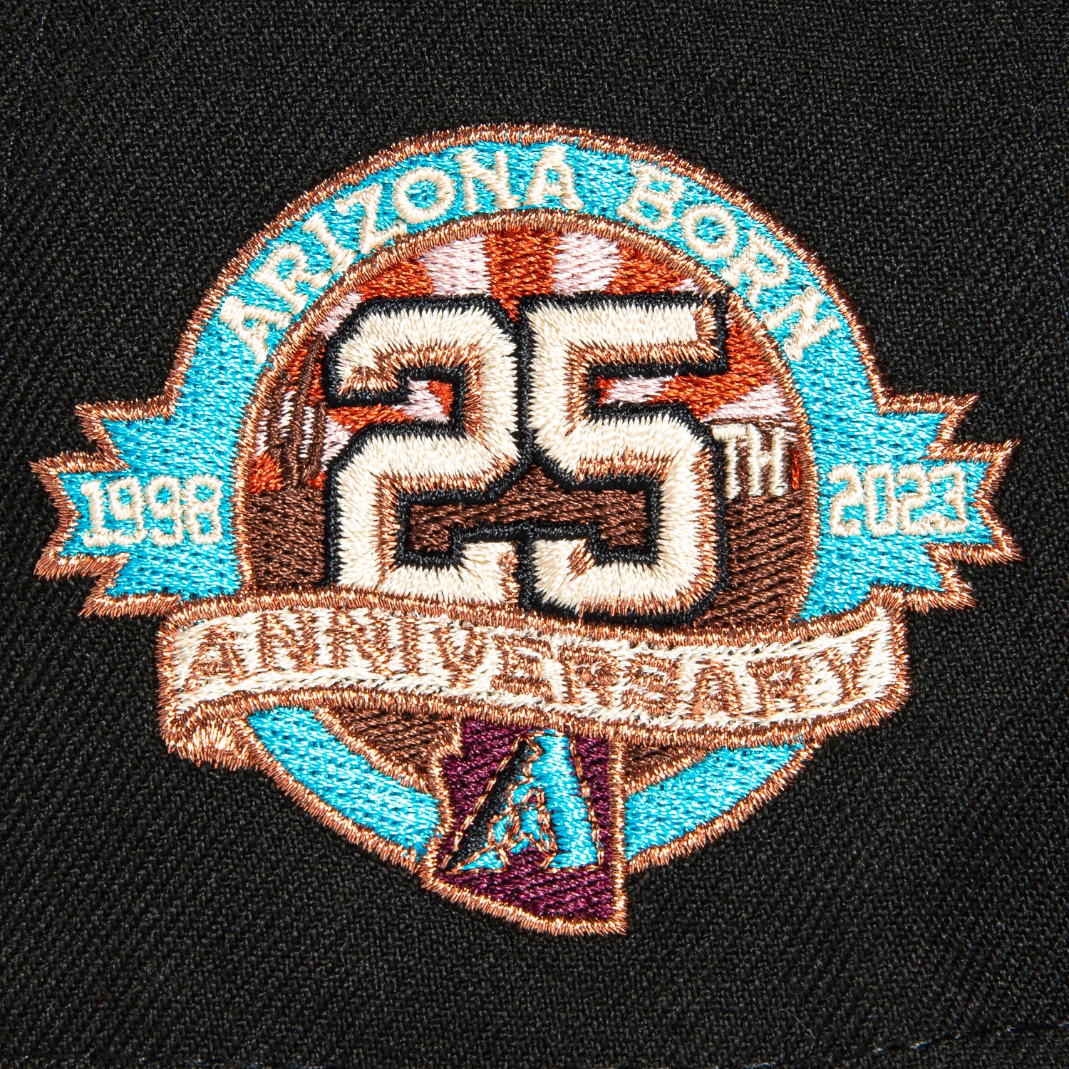 New Era 59Fifty Arizona Diamondbacks 25th Anniversary Patch Serpientes Hat - Black, Brown