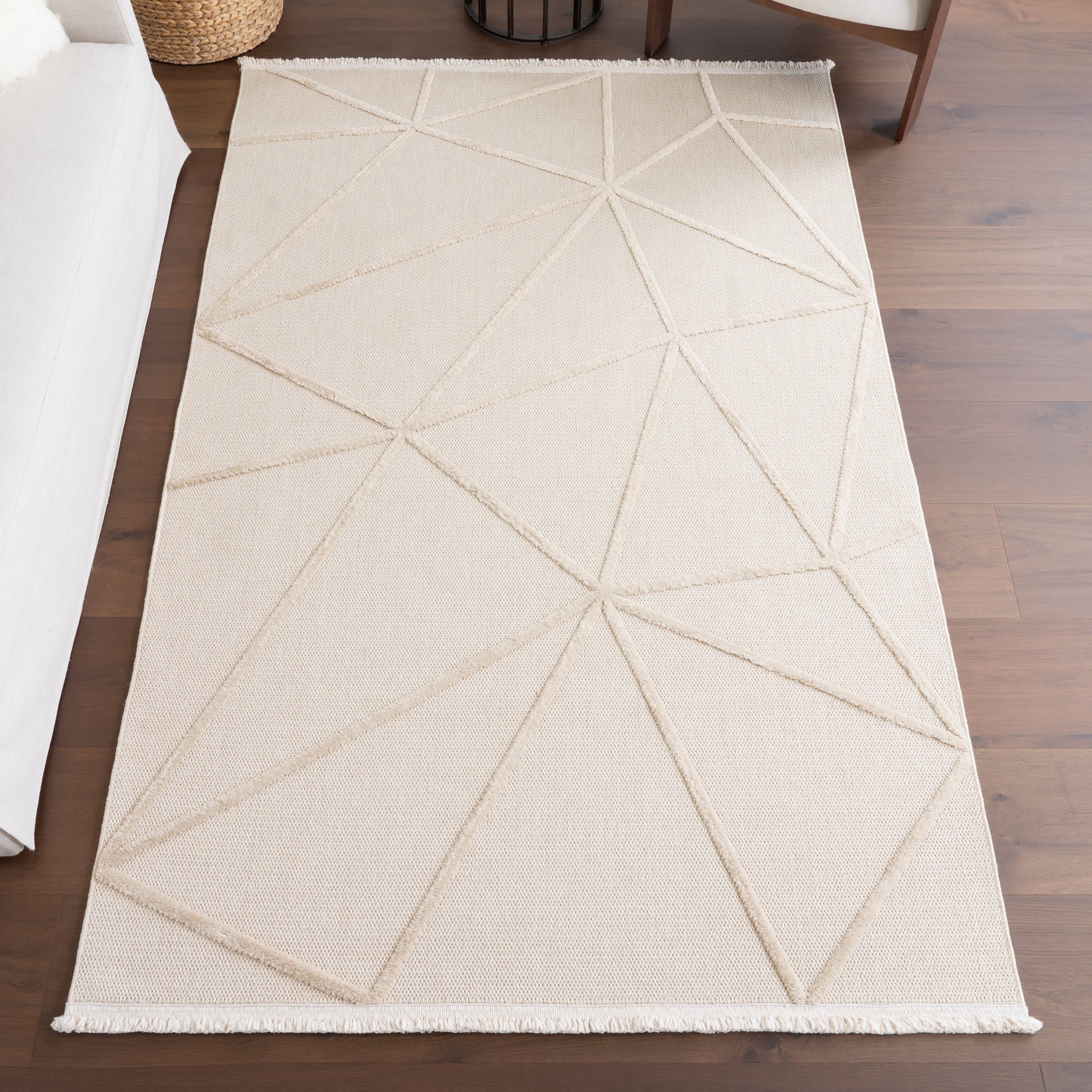 Parker Geometric Rug | Light Beige