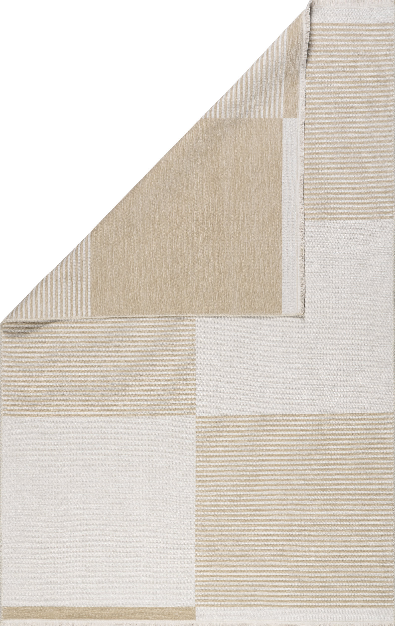 Murphy Large Checkerboard Reversible Washable Rug | Taupe