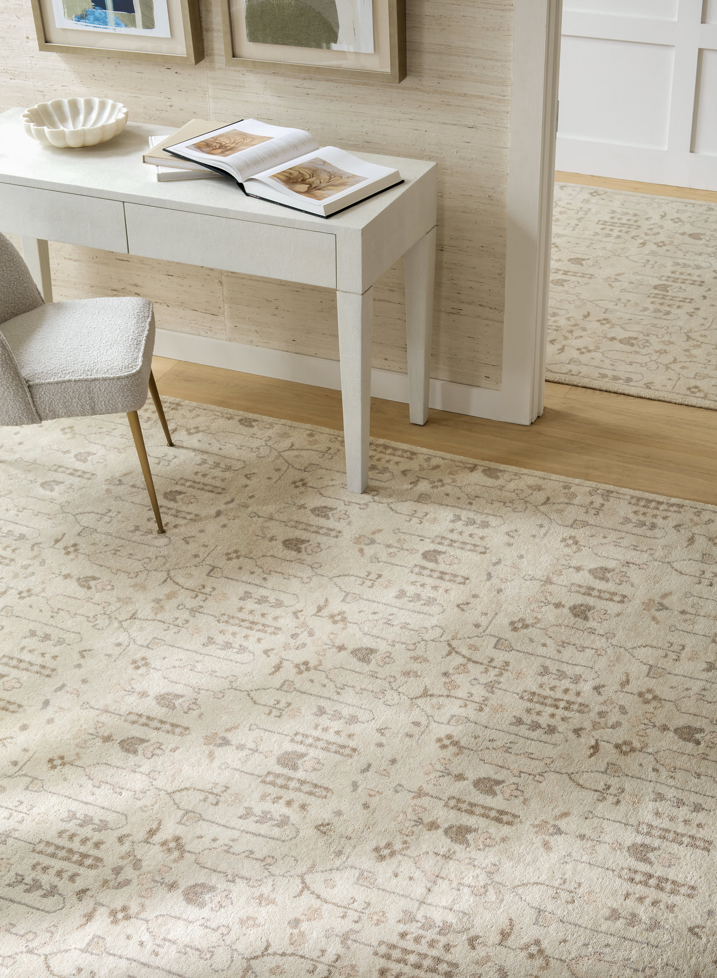 Dara Cream Hand Knotted Wool Rug