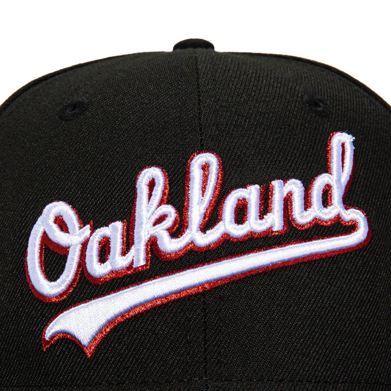 New Era 59Fifty Oakland Athletics Rickey Henderson Field Patch Red UV Script Hat - Black