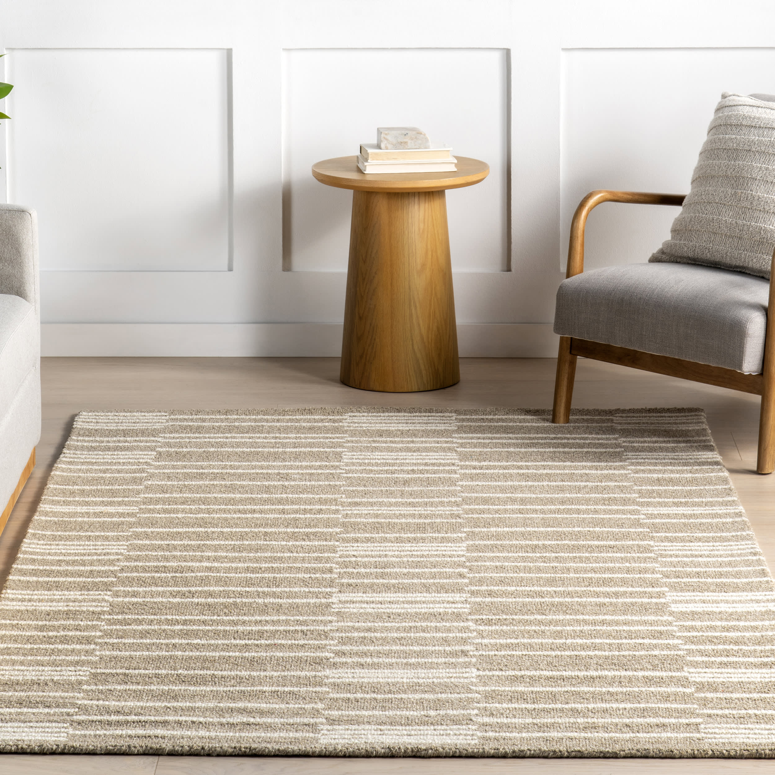 Laylah Striped Rug | Taupe