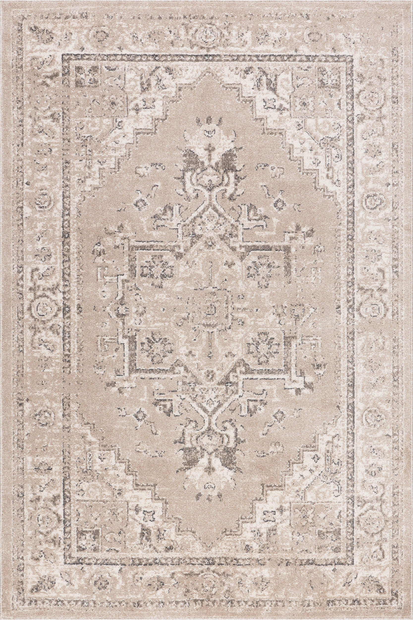 Harley Vintage Medallion Rug | Ivory