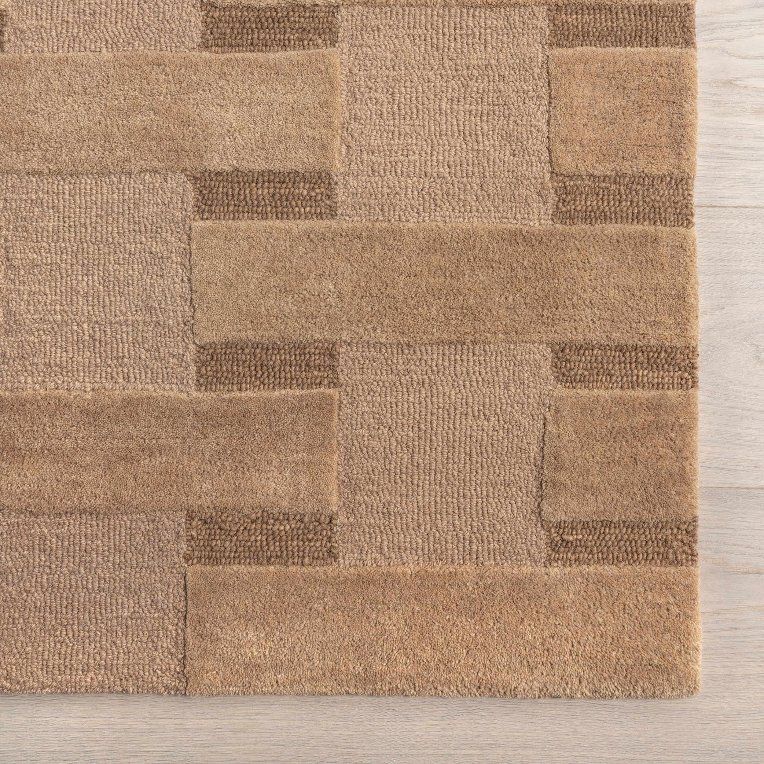 Remy Crosshatch Wool Rug | Brown