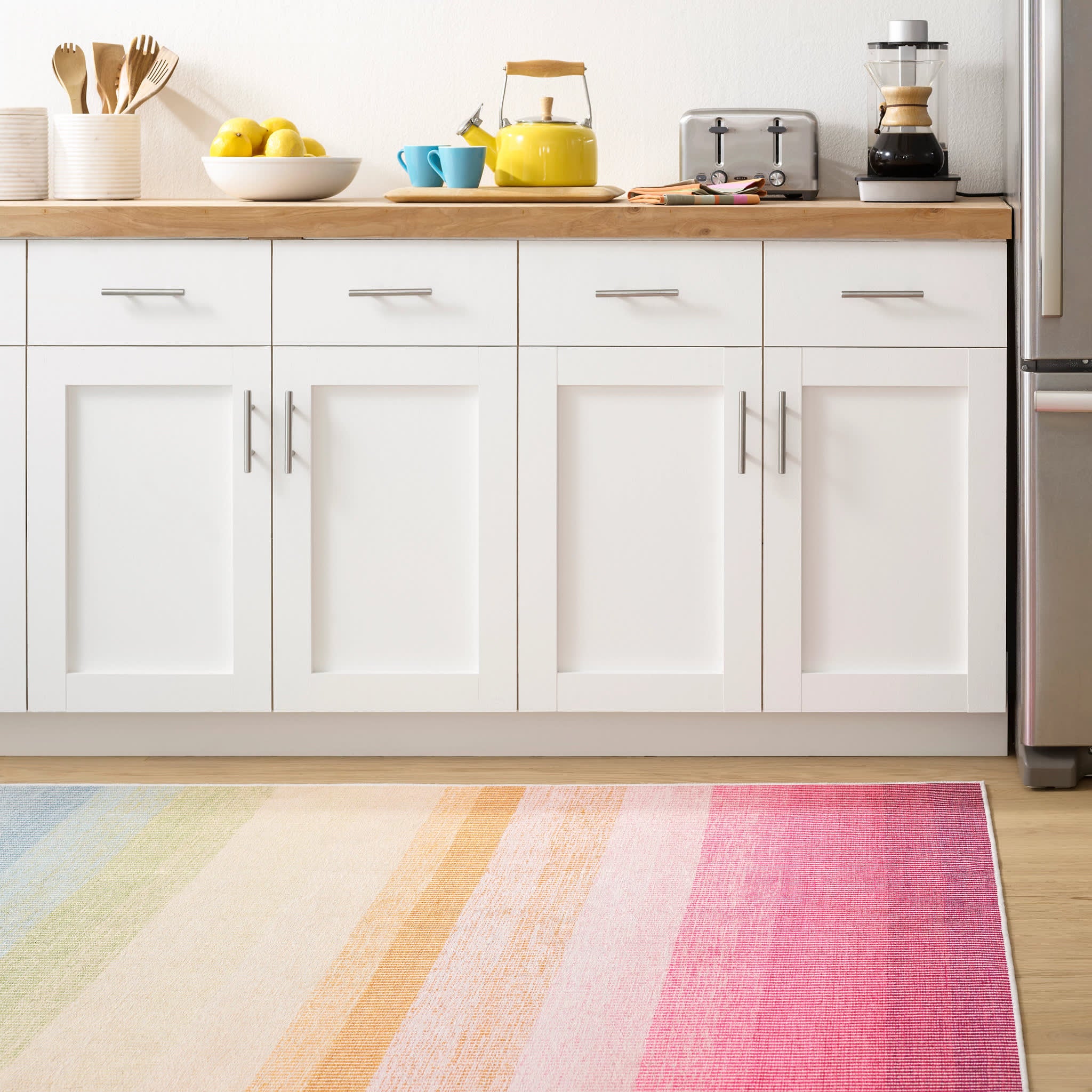 Watercolor Horizon Multi Machine Washable Rug