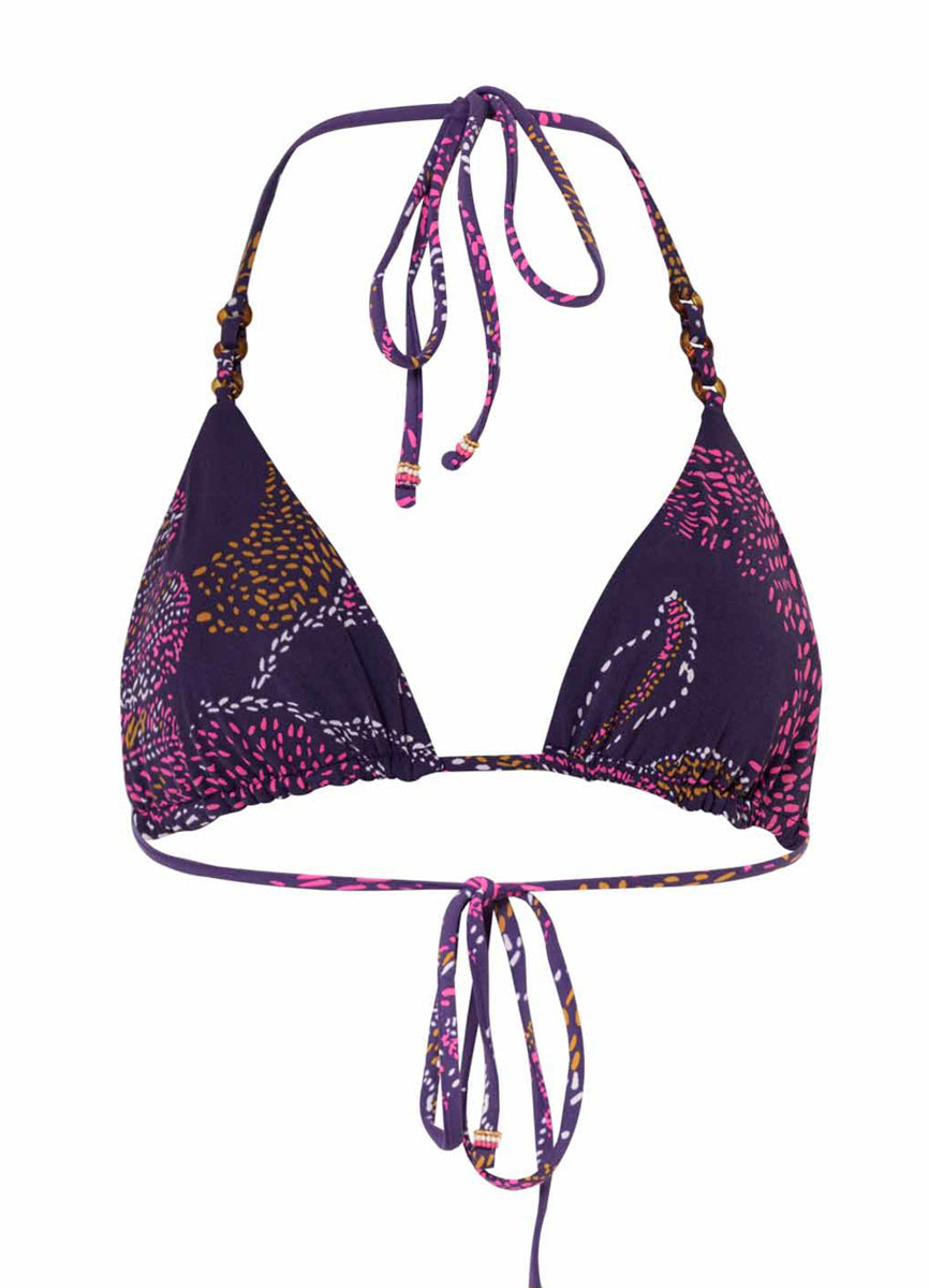 Maaji Batik Floral Balmy Rings Sliding Triangle Bikini Top