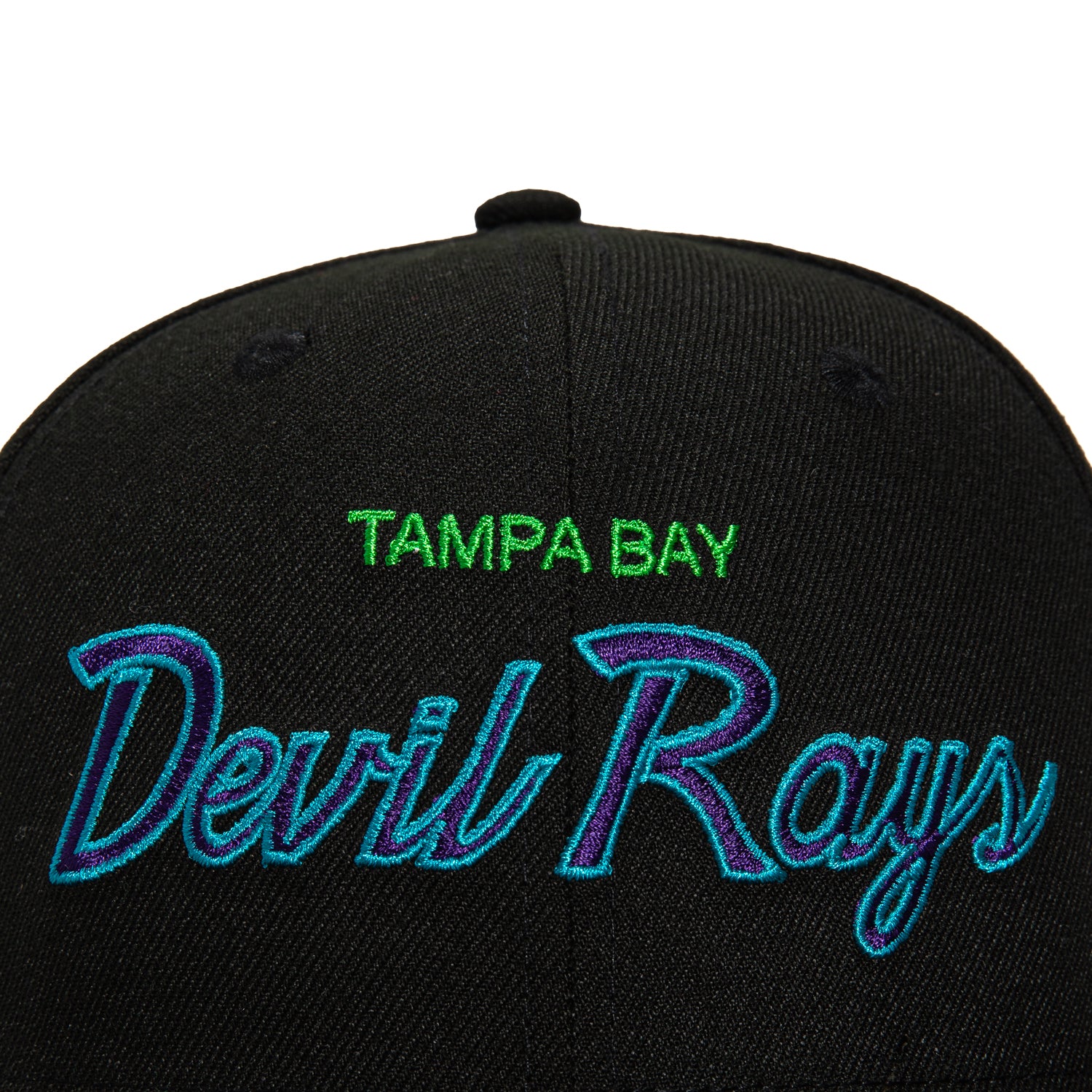 New Era 59Fifty Tampa Bay Rays Logo Patch Script Hat - Black