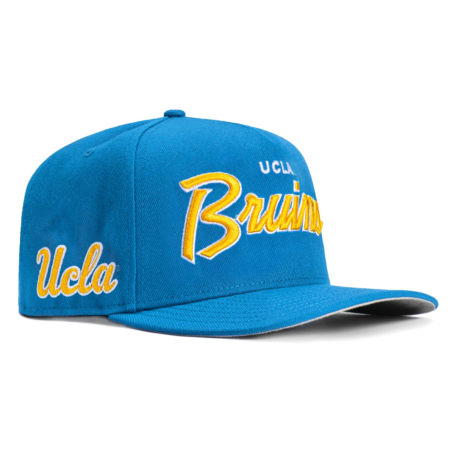 New Era 9Fifty A-Frame UCLA Bruins Logo Patch Script Snapback Hat - Light Blue