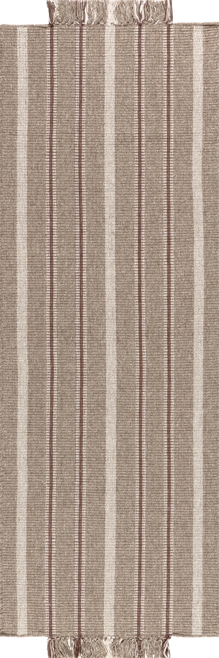 Toluca Striped Wool Rug | Taupe