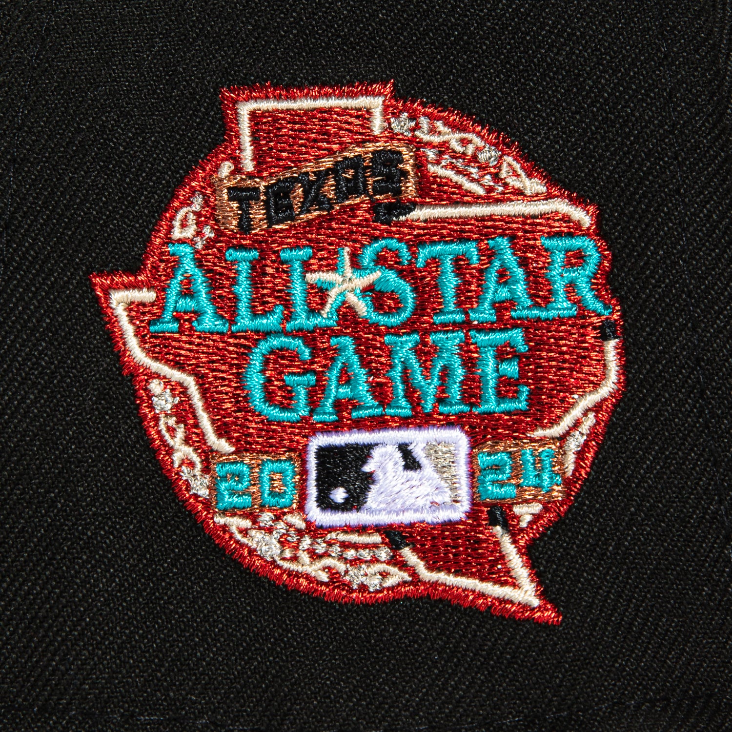 New Era 59Fifty A-Frame Texas Rangers 2024 All Star Game Patch Hat - Black, Red, Teal