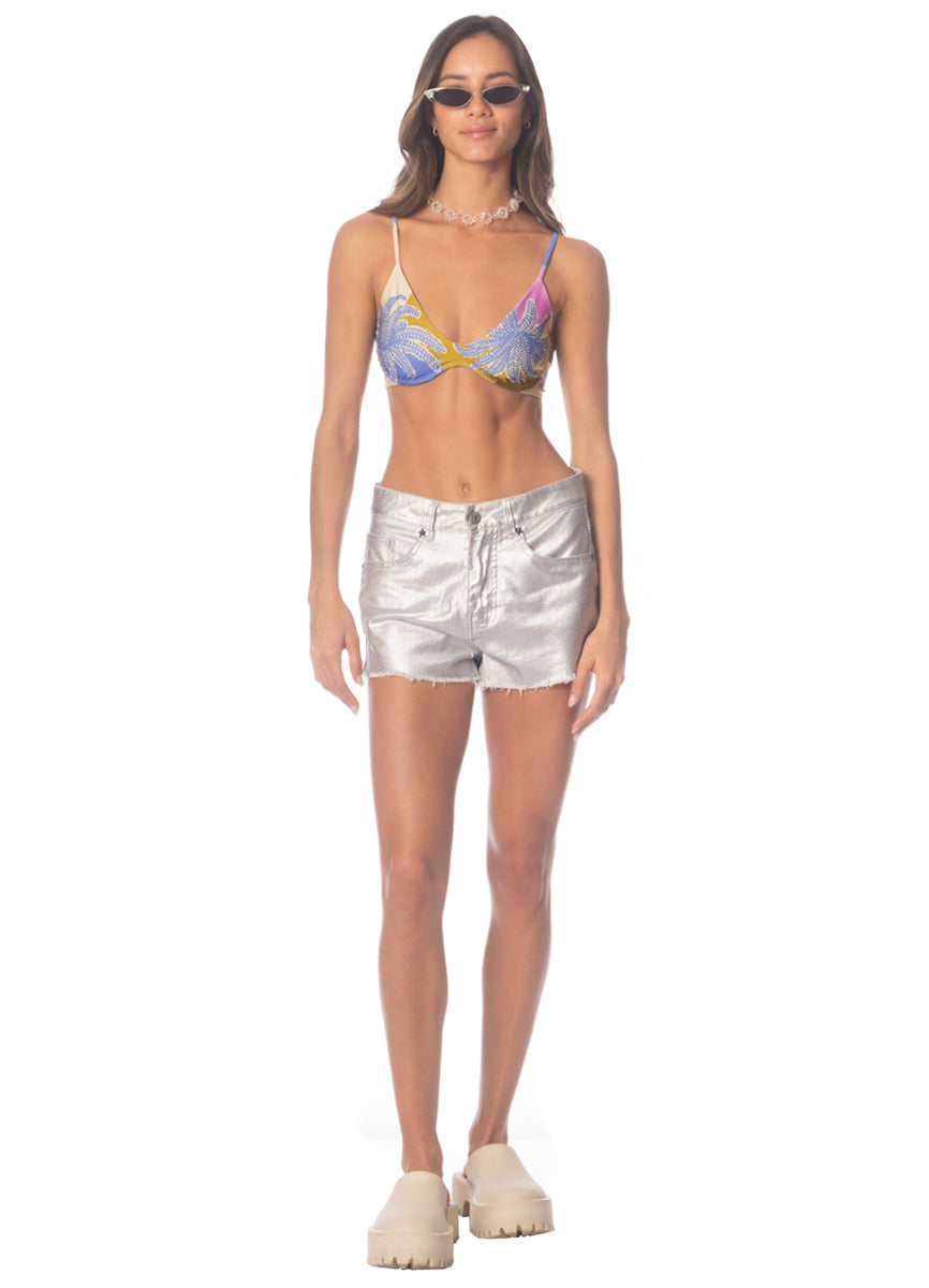 Maaji Periwinkle Palms Irene Unmolded Underwire Bikini Top