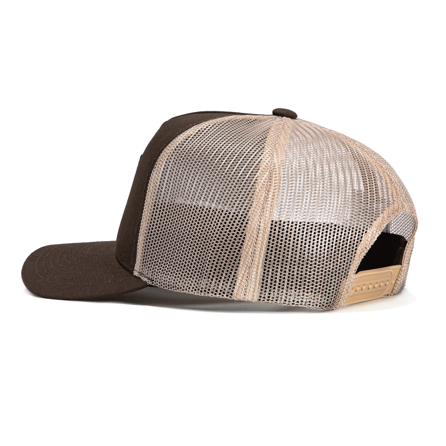 Brixton Alpha Block Mesh Snapback Trucker Hat - Brown