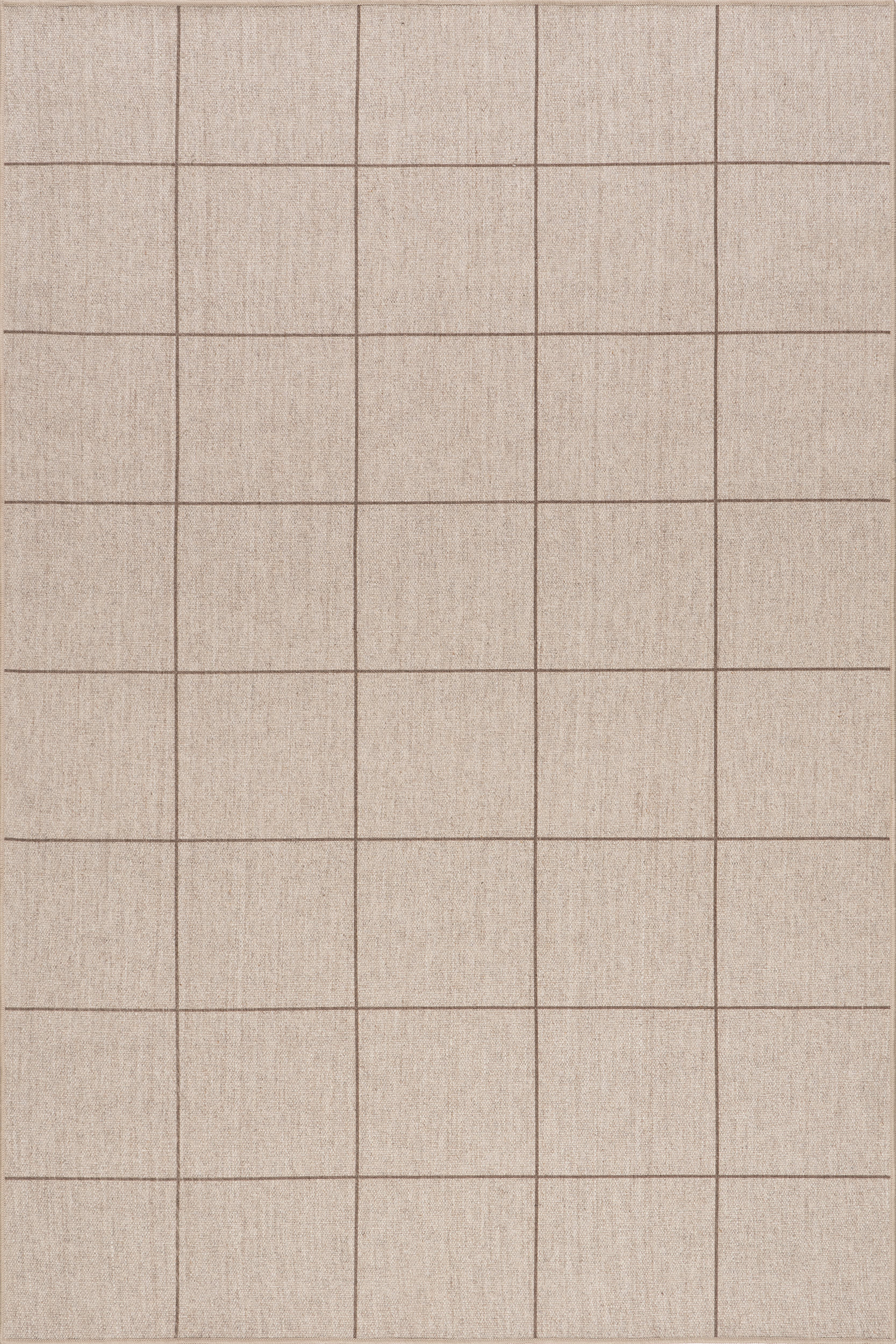 Blythe Checkered Washable Rug | Beige