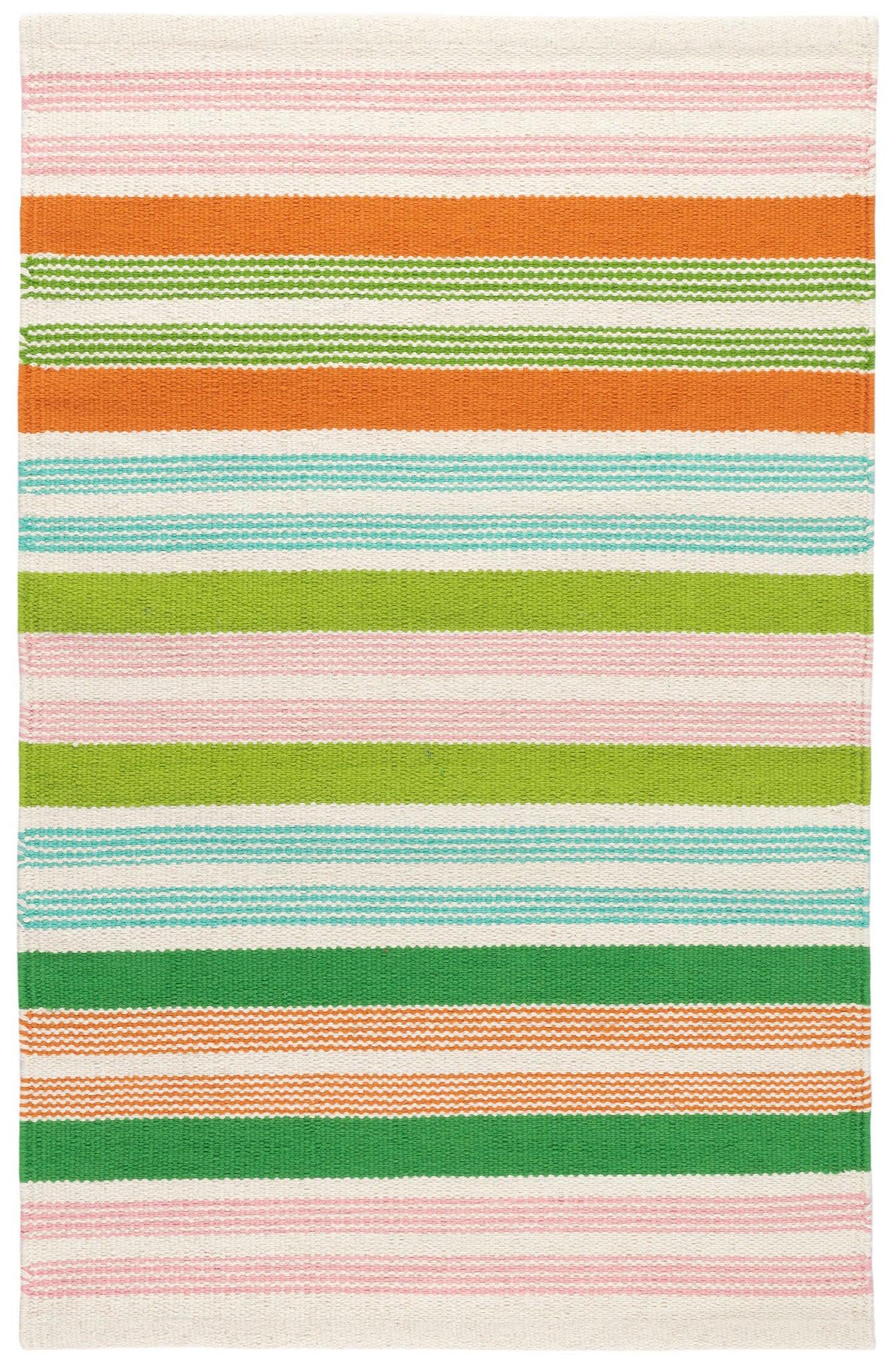 Wavy Stripe Spring Handwoven Cotton Rug