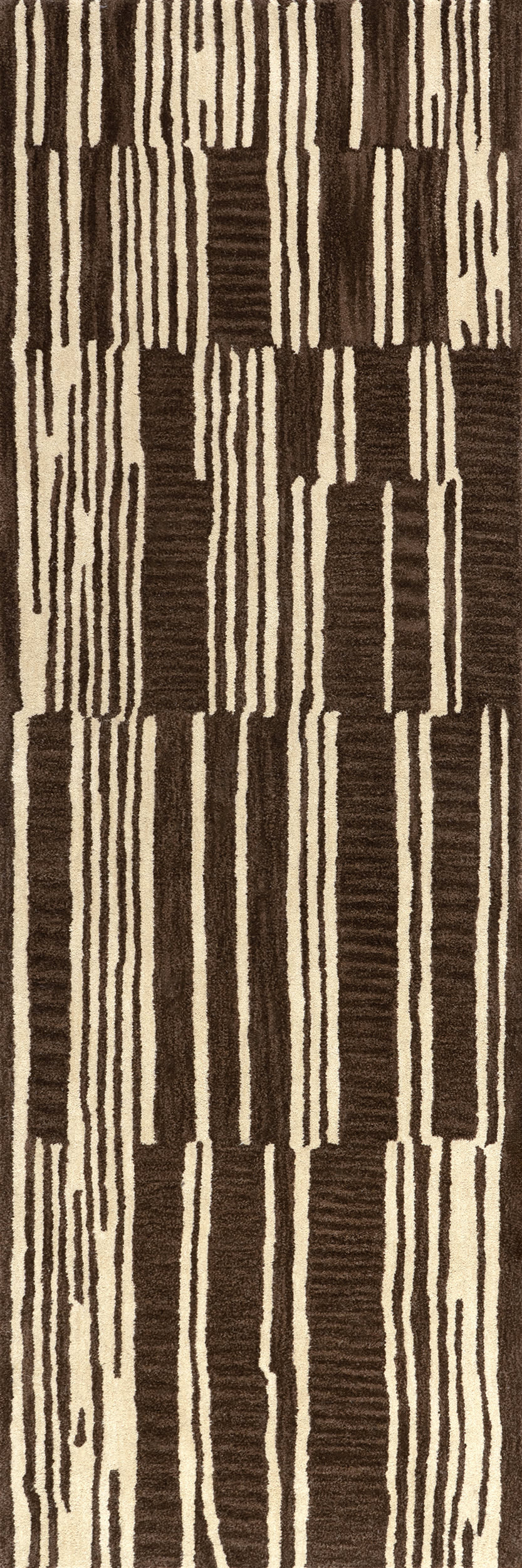 Tara Striped Wool Rug | Brown