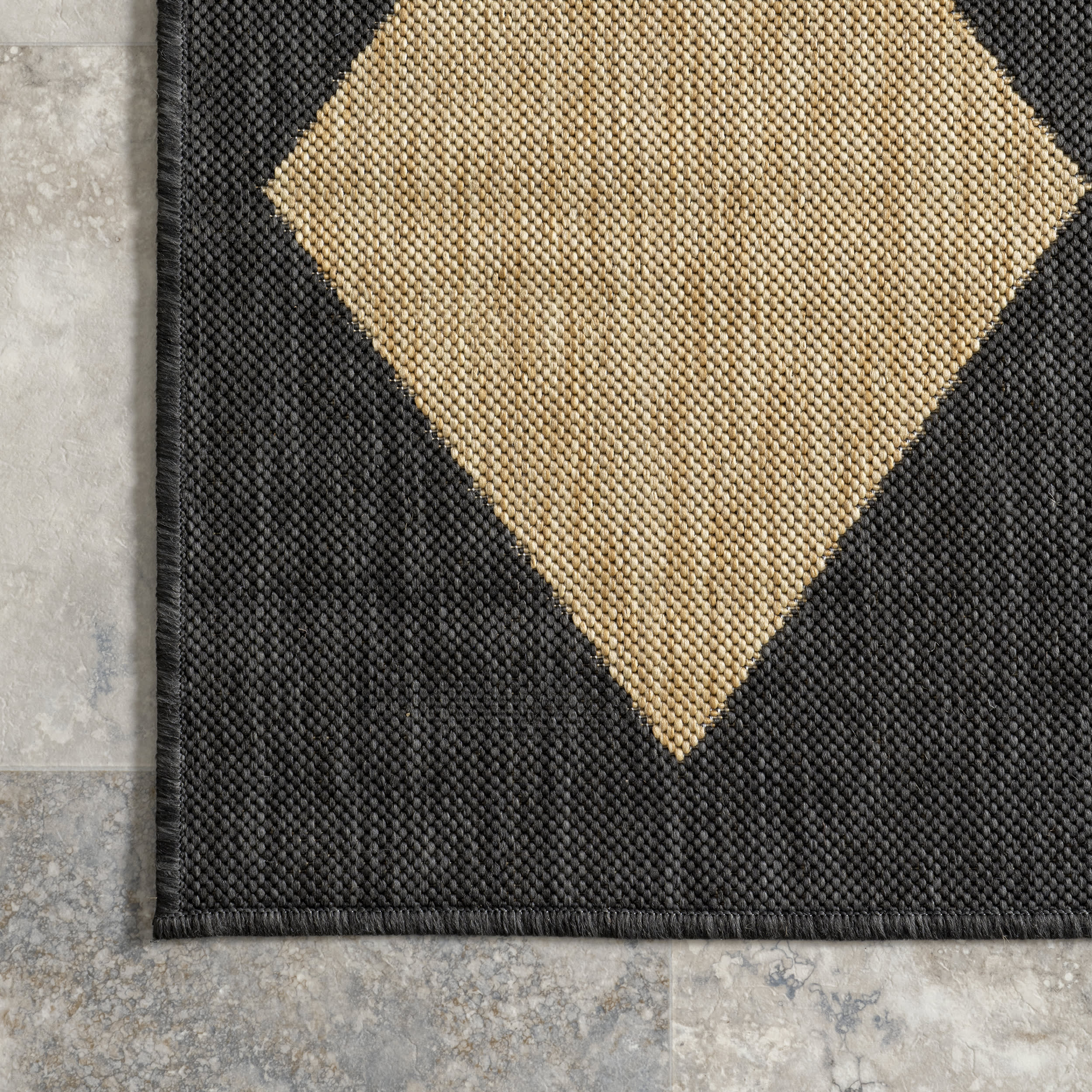 Adelaide Harlequin Indoor/Outdoor Rug | Dark Grey