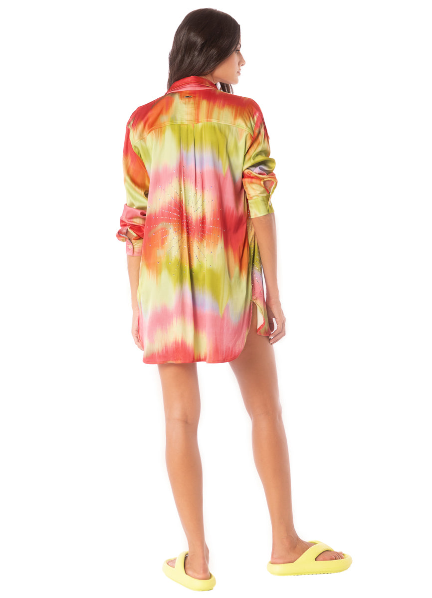 Maaji Lime Ombré Shibori Long Shirt