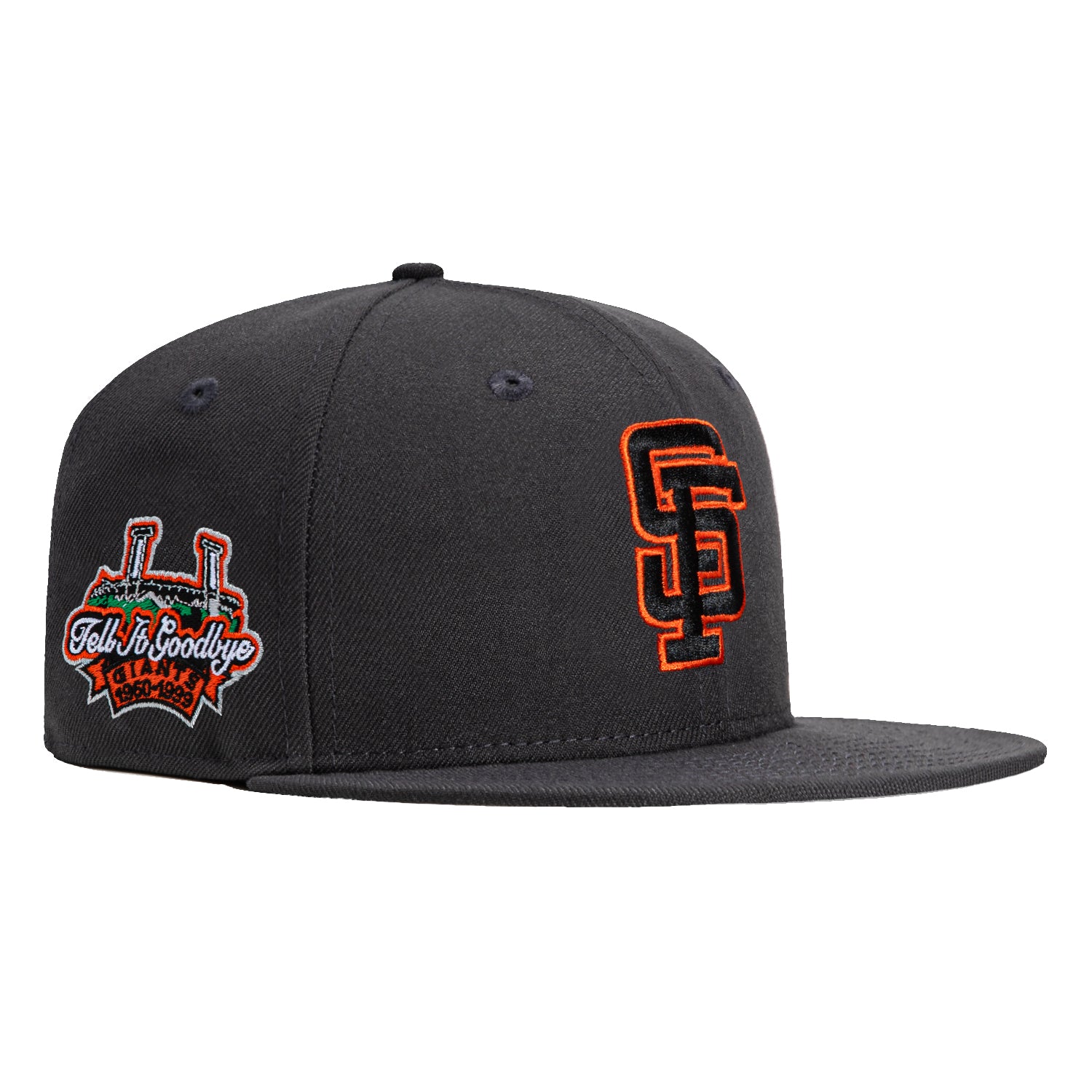 New Era 59Fifty San Francisco Giants Tell It Goodbye Patch Hat - Graphite, Black, Orange