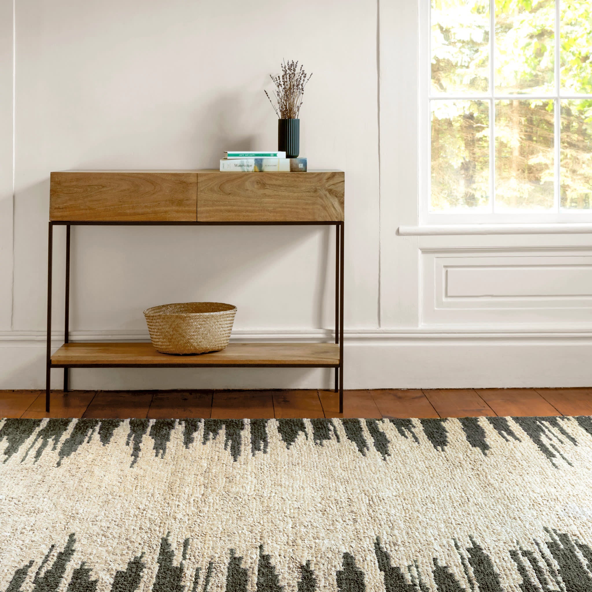 Moss Metal Handwoven Jute Rug