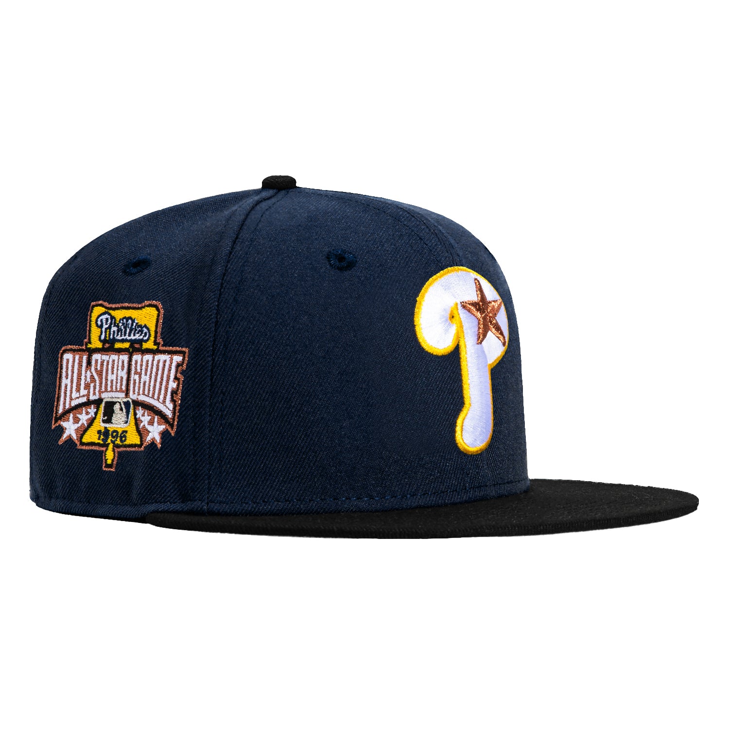 New Era 59Fifty Philadelphia Phillies 1996 All Star Game Patch Alternate Hat - Navy, Black, Yellow