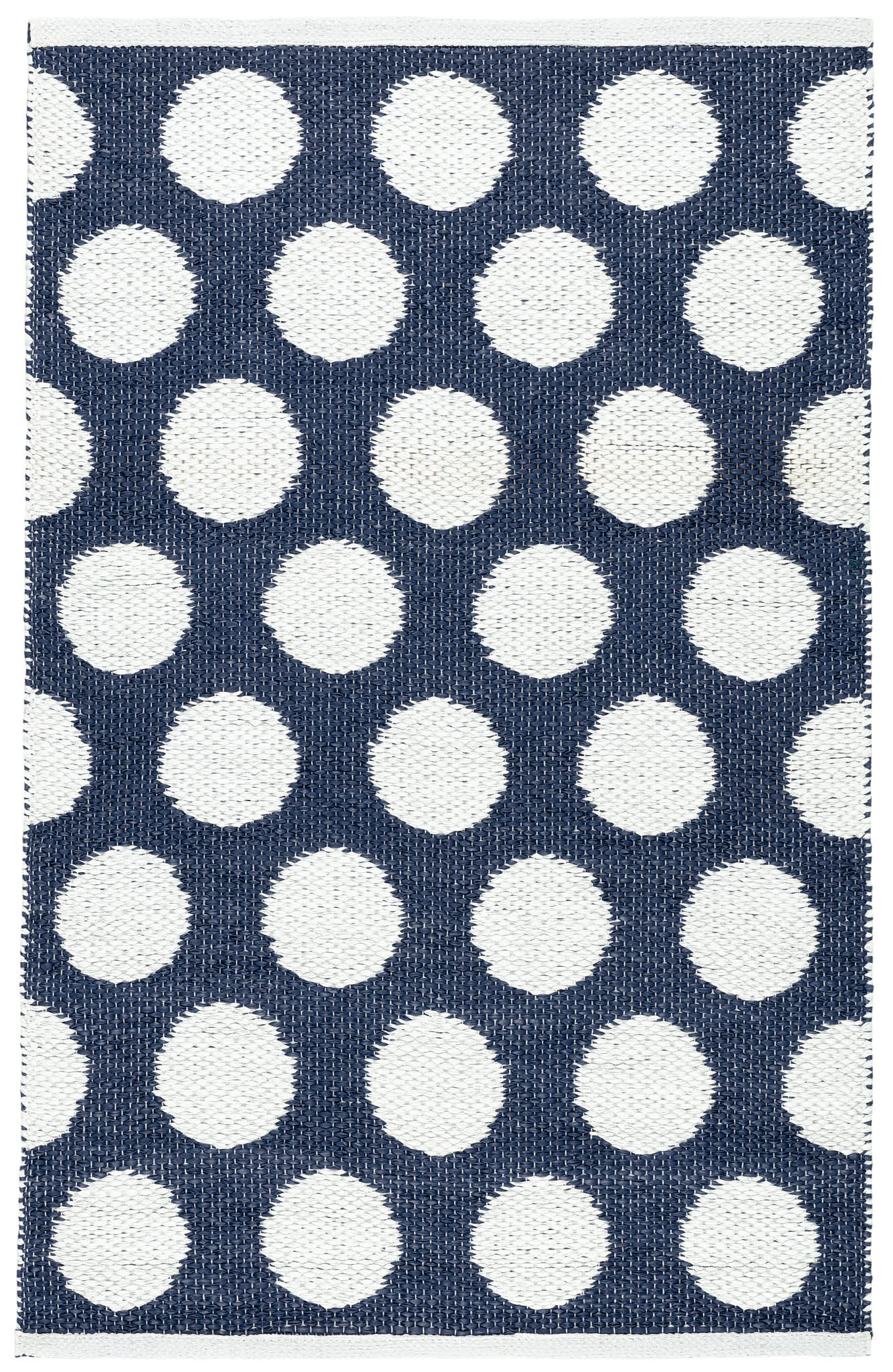 Dot Navy Handwoven Indoor/Outdoor Rug