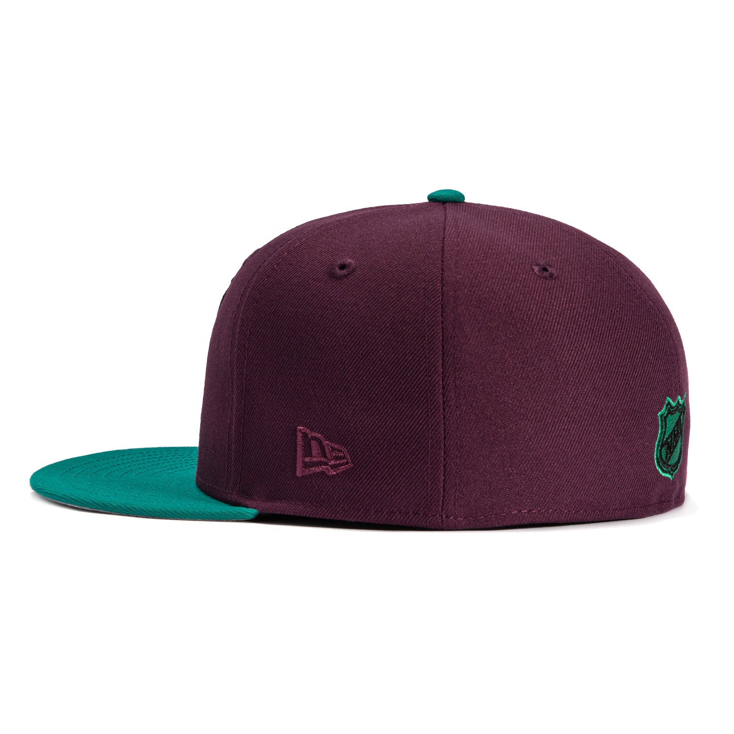 New Era 59Fifty Anaheim Ducks Hat - Maroon, Teal