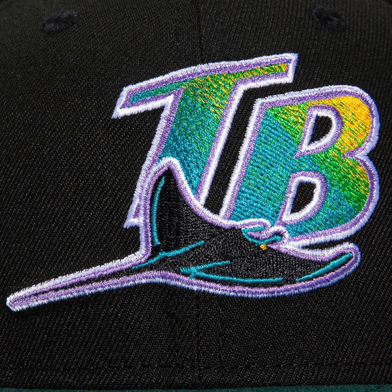 New Era 59Fifty Tampa Bay Rays 2000 Spring Training Patch TB Hat - Black, Green