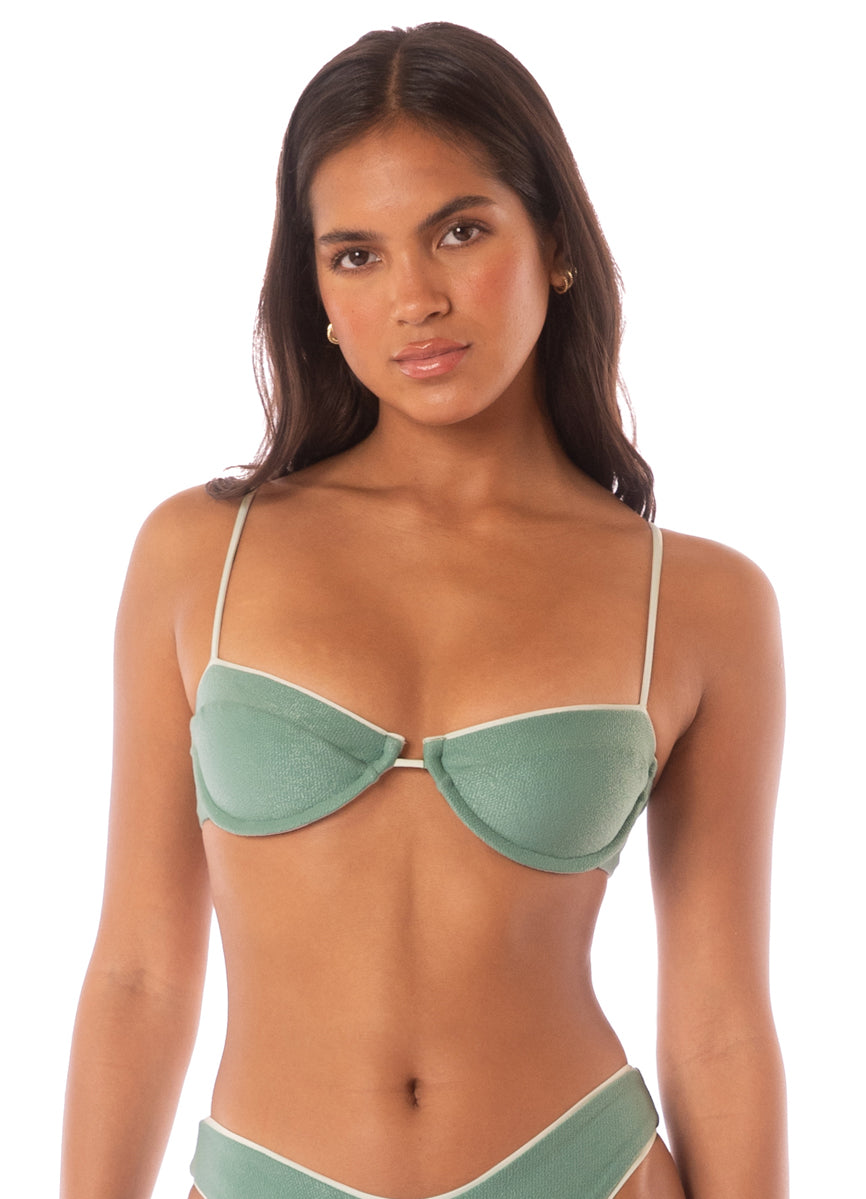 Maaji Shamrock Green Jupiter Underwire Bikini Top