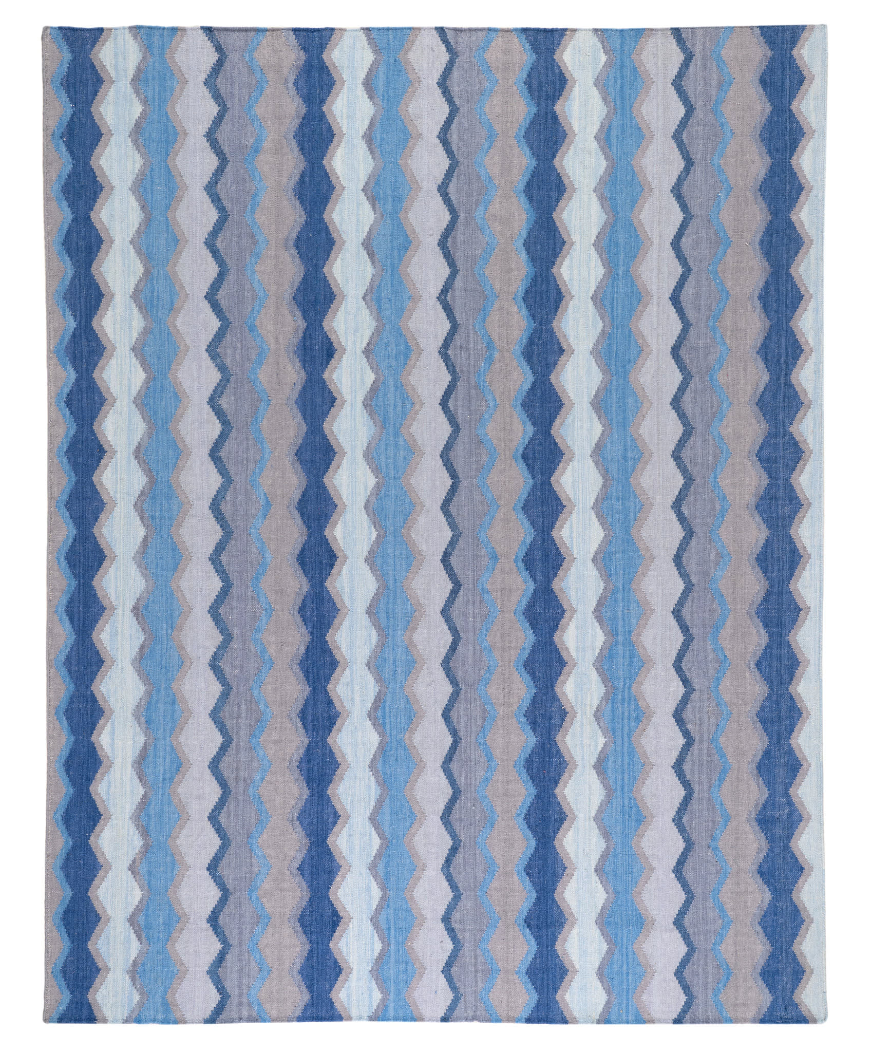 Safety Net Blue Handwoven Wool Rug